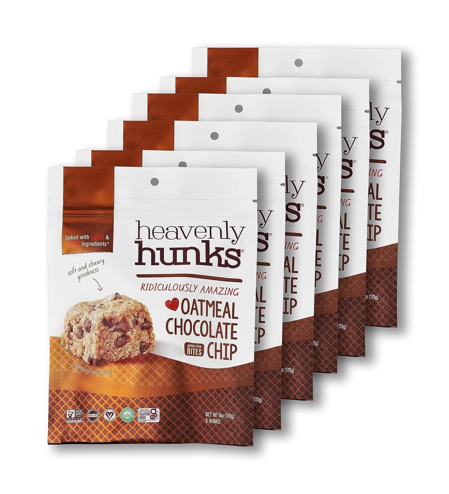 Heavenly Hunks Oatmeal Chocolate Chip - 6oz (6 Pack) - Buy Online on GoSupps.com