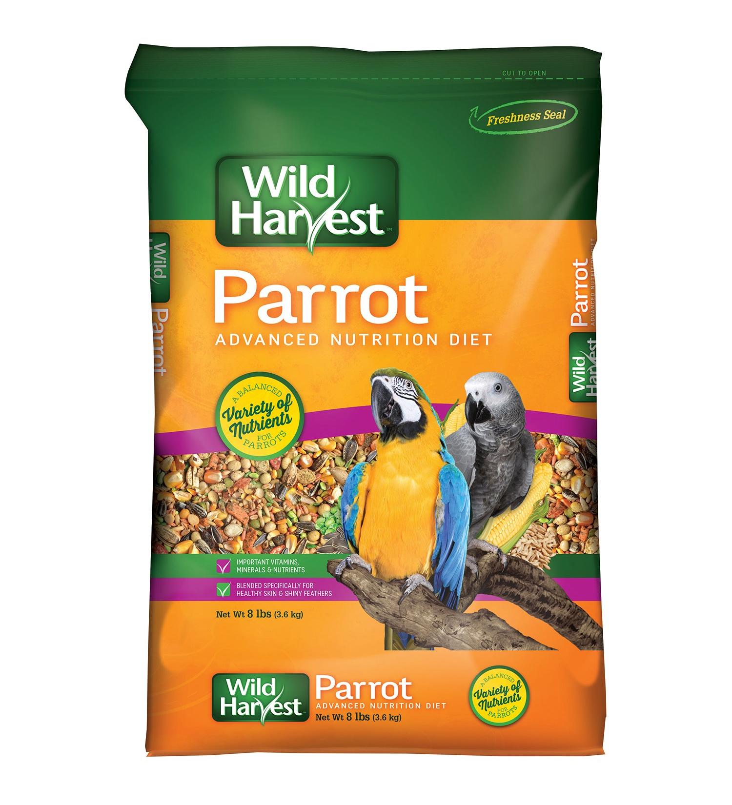 Wild Harvest Advanced Nutrition Parrot 8lb Bag - Premium Parrot Food Blend - Buy Online on GoSupps.com