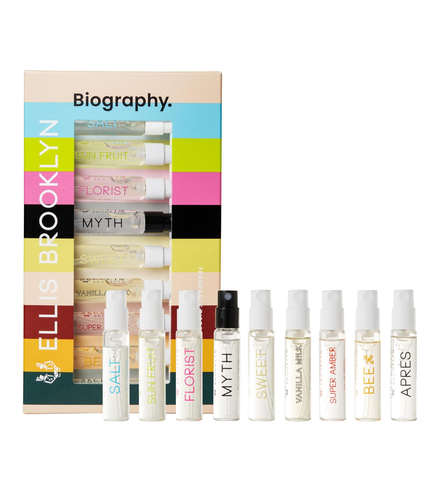Ellis Brooklyn BIOGRAPHY Fragrance Discovery Set - Eau De Parfum for Women Sample Perfume Set Perfumes for Women Clean Perfume Long Lasting Perfume BIOGRAPHY 0.06 Fl Oz (Pack of 9) - Buy Online on GoSupps.com