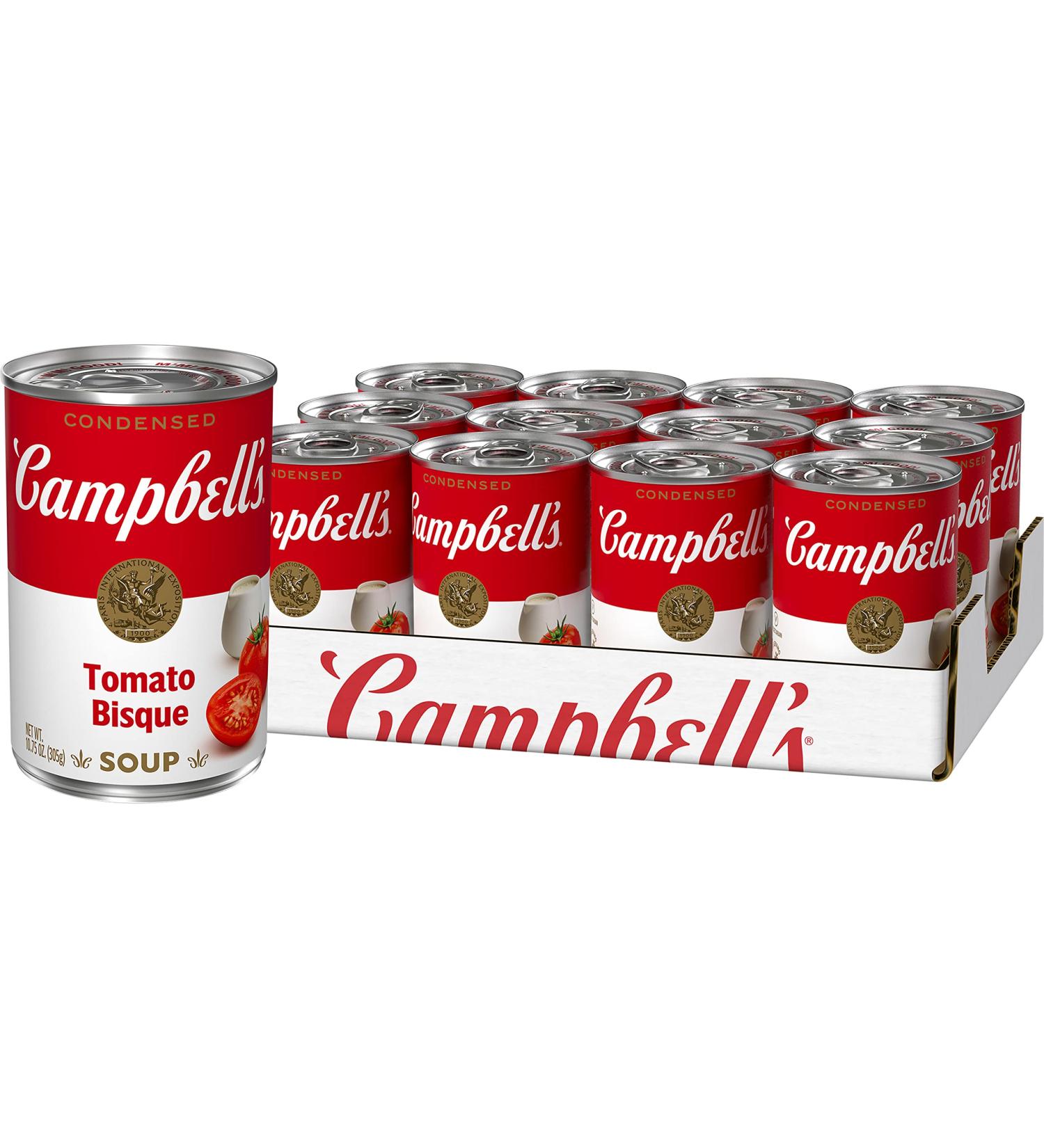 Campbell's Condensed Tomato Bisque 10.75 oz. Can (Pack of 12) - Tomato Bisque 10.75oz x12 - Buy Online on GoSupps.com