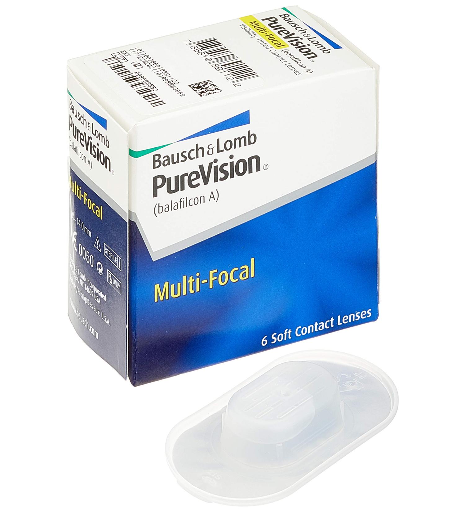 Bausch + Lomb PUREVISION Multifocal Monthly Contact Lenses - 6 Soft Lenses BC 8.6 mm Dia 14 -4.75 Diopter Low Add - International Shipping Available - Buy Online on GoSupps.com