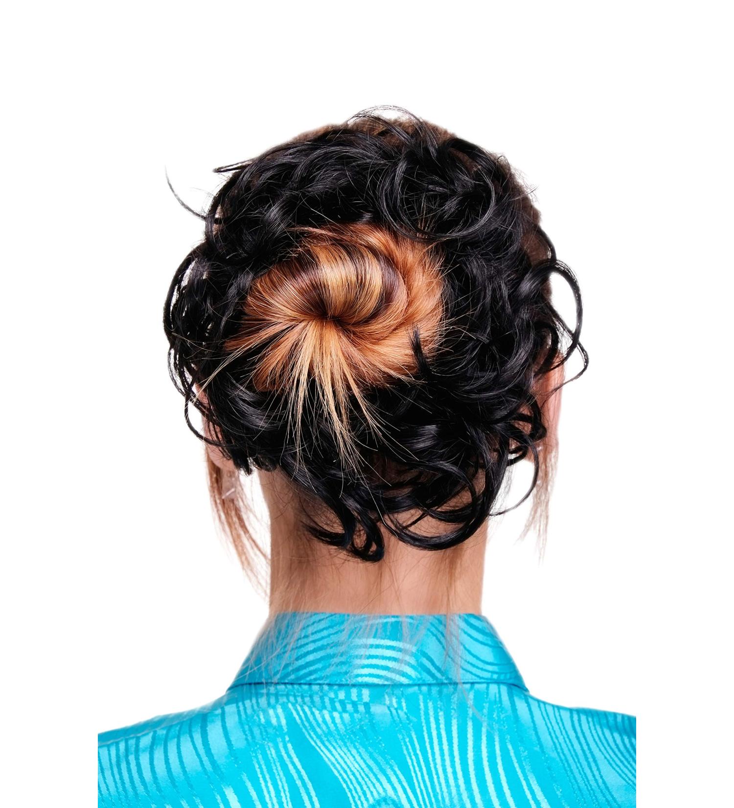 WIG ME UP Hairpiece - Synthetic Hair Scrunchie Ponytail Band Black JL-0119-2 | Shop Now for International Shipping - Buy Online on GoSupps.com