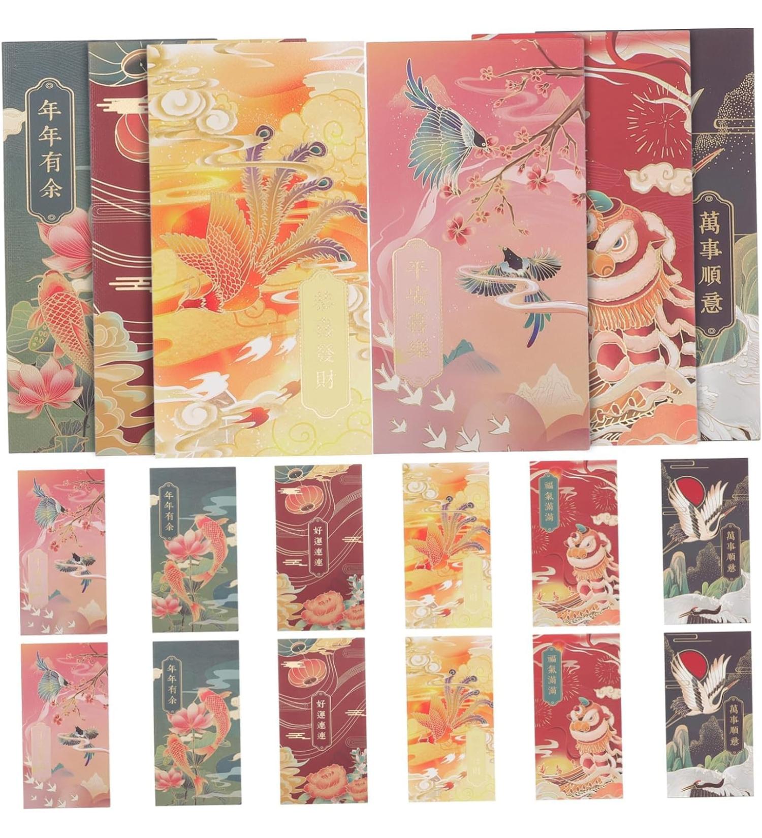 Spring Festival 72 Pcs Red Envelope Spring Festival New Year Red Envelopes Chinese Style Asian Decor Bless - Buy Online on GoSupps.com