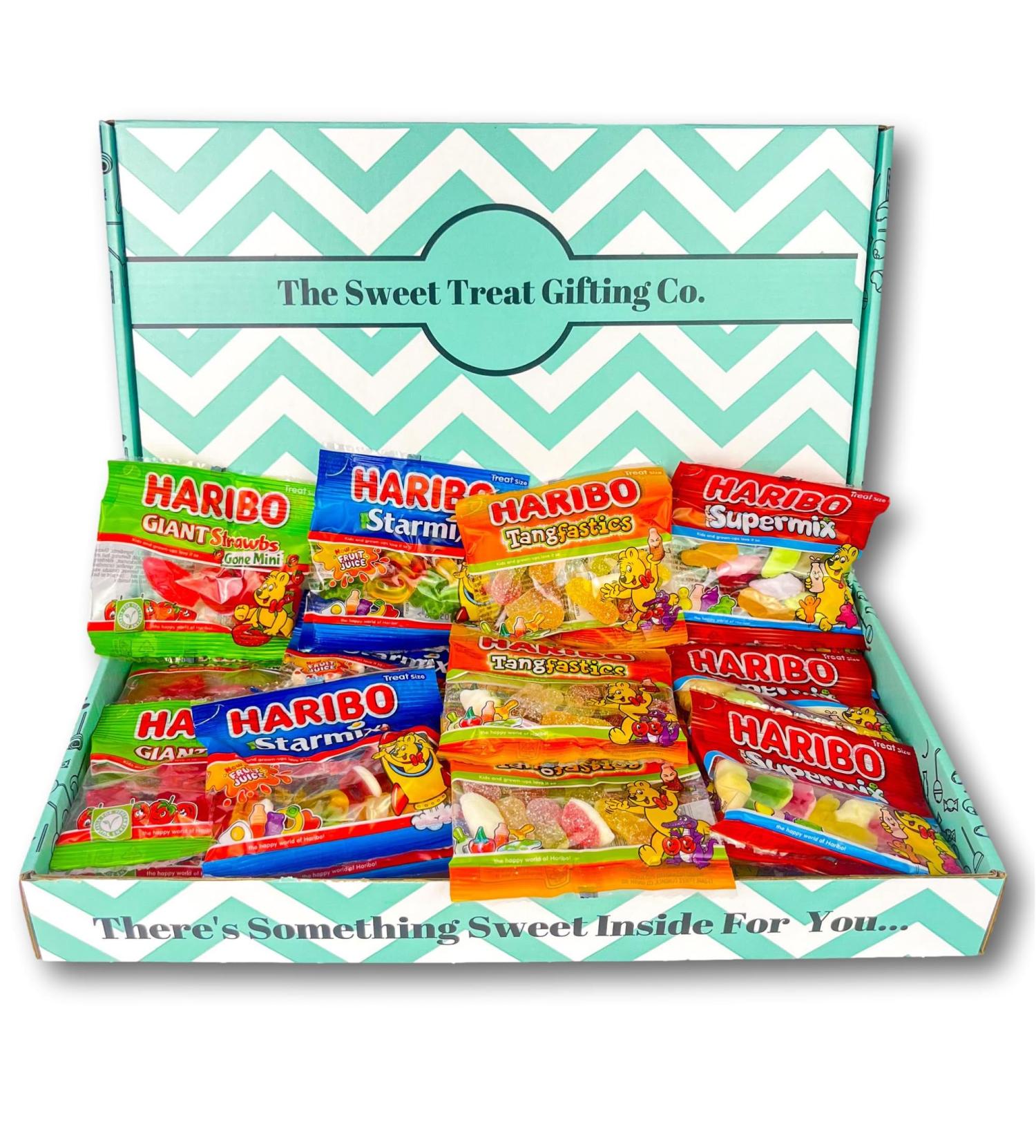 Haribo Mini Bag Sweet Hamper - 40 Mini Bags of Tangfastics, Starmix, Strawbs & Supermix - Kids Party Bag Sweets - The Sweet Treat Gifting Co - Buy Online on GoSupps.com