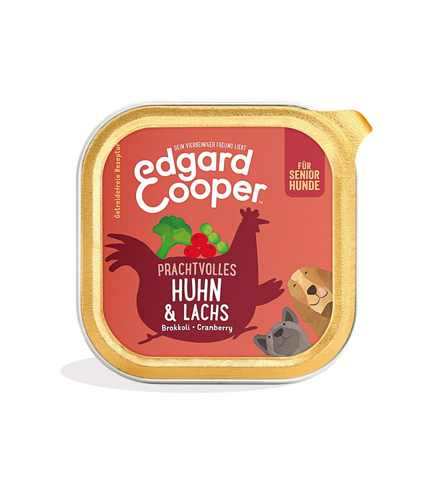 Edgard & Cooper Grain-Free Wet Dog Food for Seniors - Salmon & Chicken (150g x 11 Pack) | Natural Ingredients & Essential Amino Acids - Buy Online on GoSupps.com