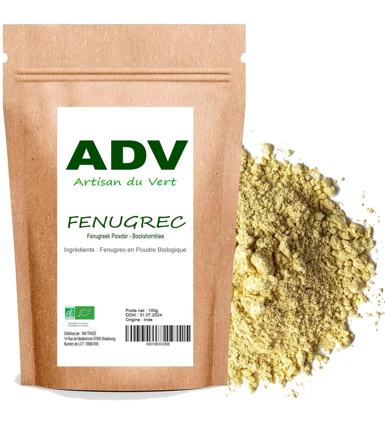 Fenugreek Ground Powder Organic, 100% Natural, Resealable Bag (100g)