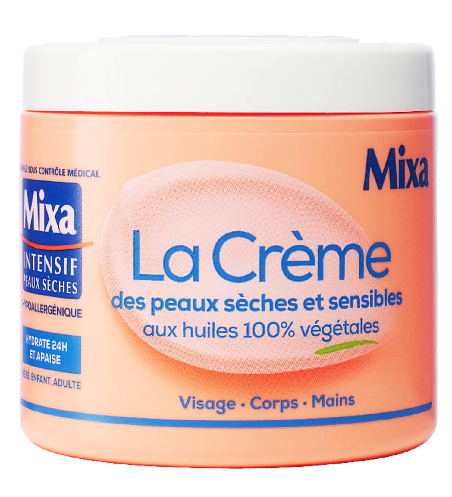 Mixa Intensif - Cr me Visage Corps Mains - Pour Peaux S ches & Sensibles - Huiles 100% V g tales - 400 ml - Buy Online on GoSupps.com