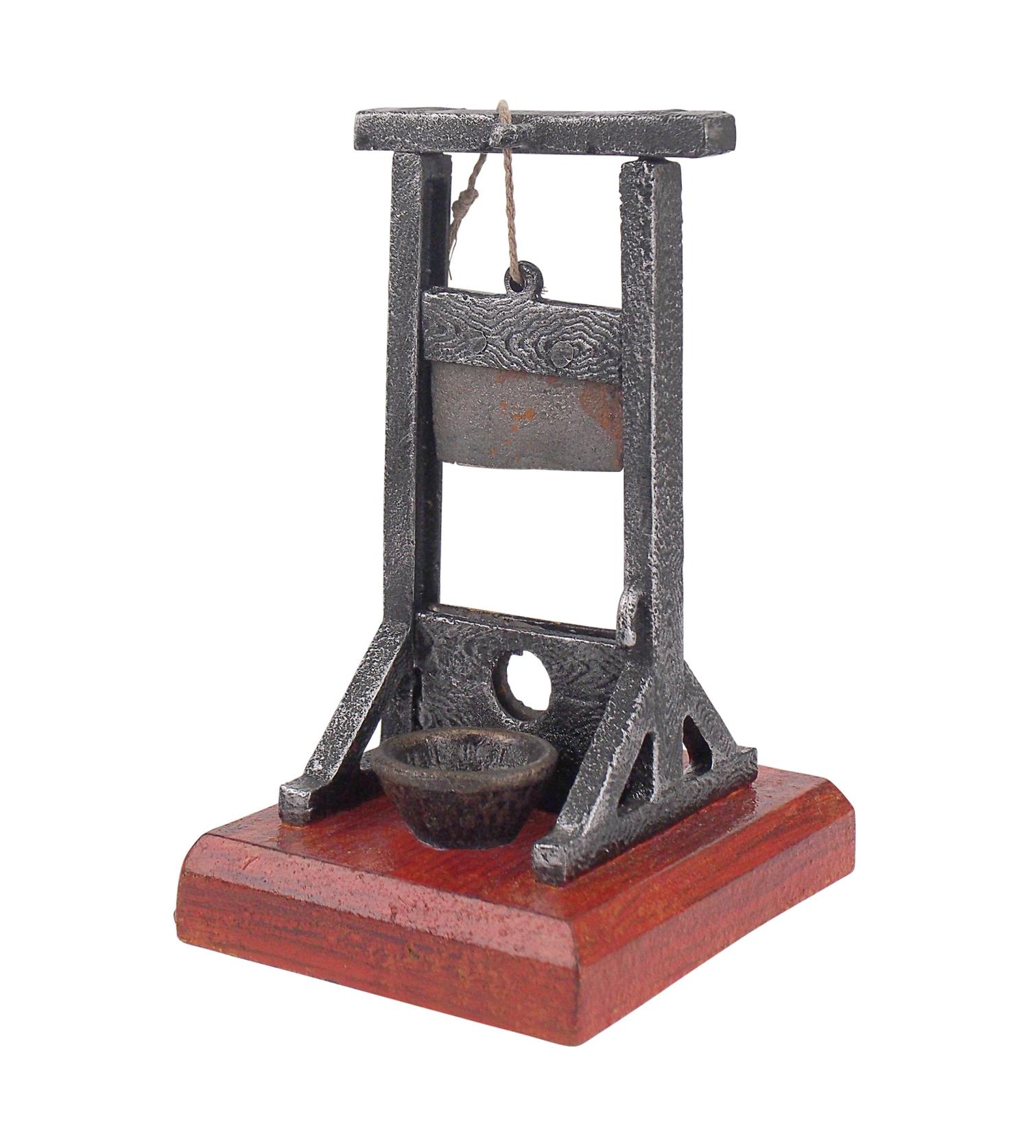 Design Toscano SP0427 Mini Silver Guillotine | Decorative Desk Size Accent Piece - Buy Online on GoSupps.com