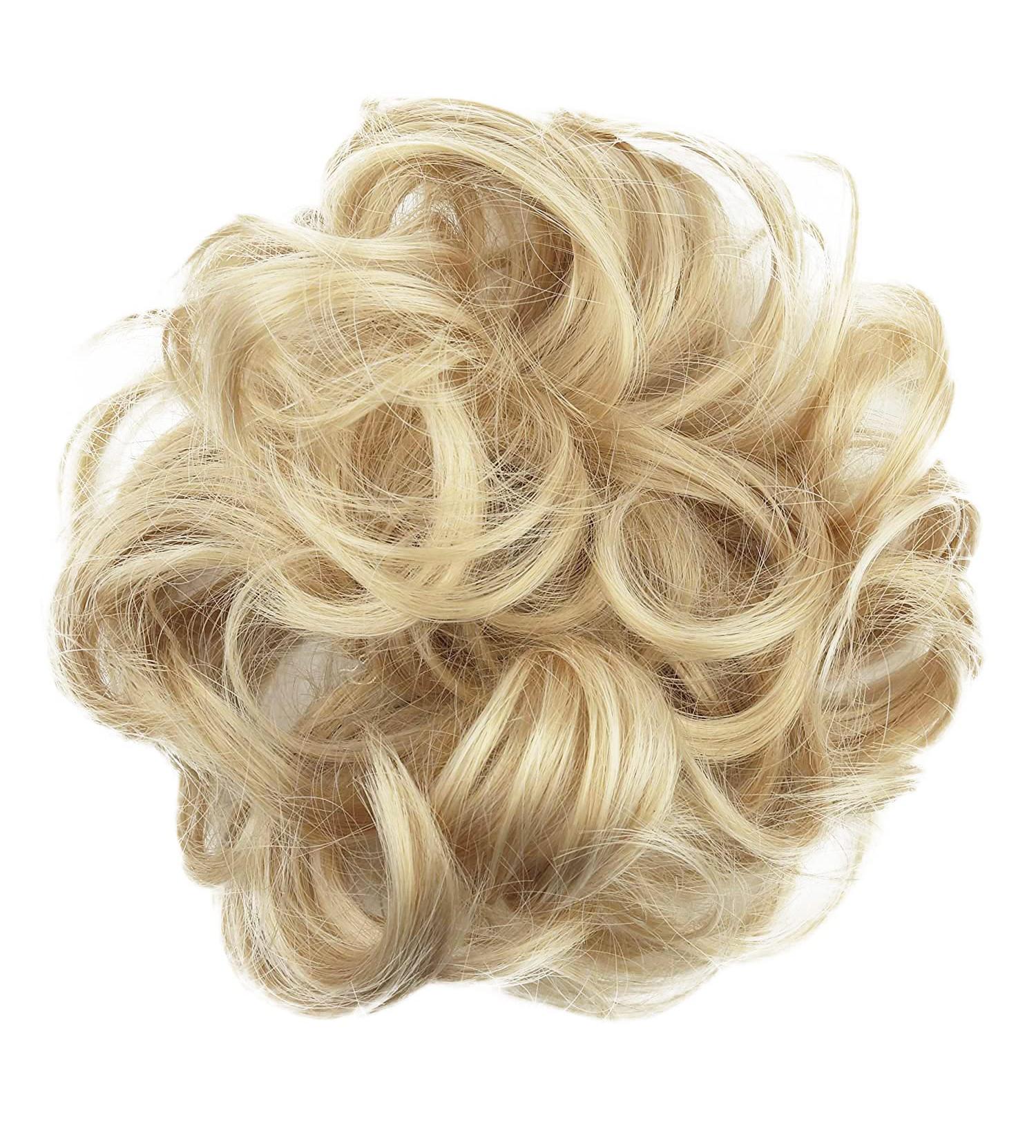 CAISHA Messy Scrunchie Bun Voluminous Wavy Hairpiece Blond Mix - Heat-Resistant Synthetic Fibres | PRETTYSHOP G28A #86A/613 - Buy Online on GoSupps.com