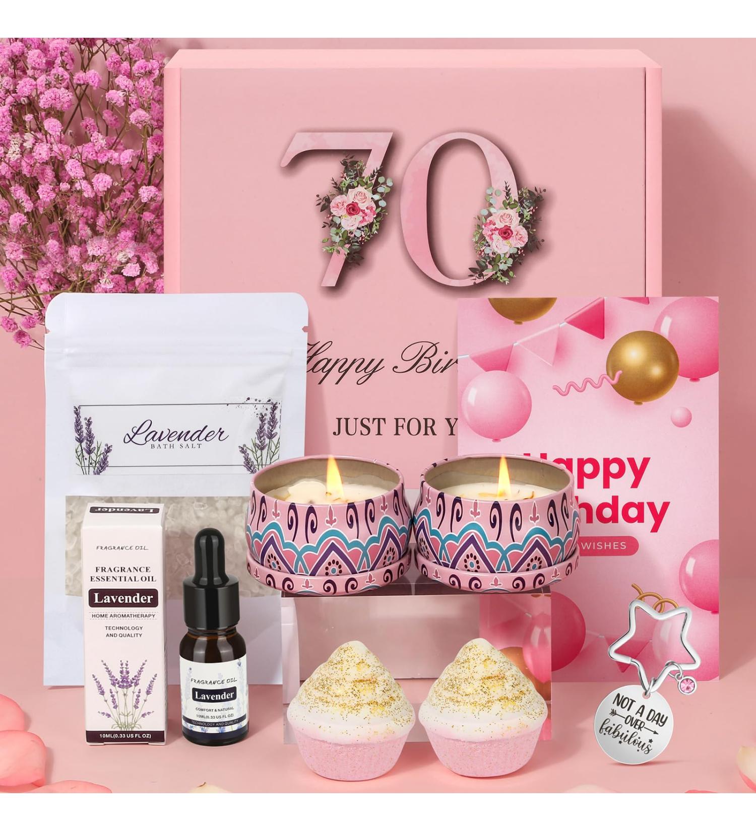 70th Birthday Pamper Gift Set for Women - Self Care Spa Relaxation Hamper for Mum, Sister, Wife - Birthday Present - Buy Online on GoSupps.com