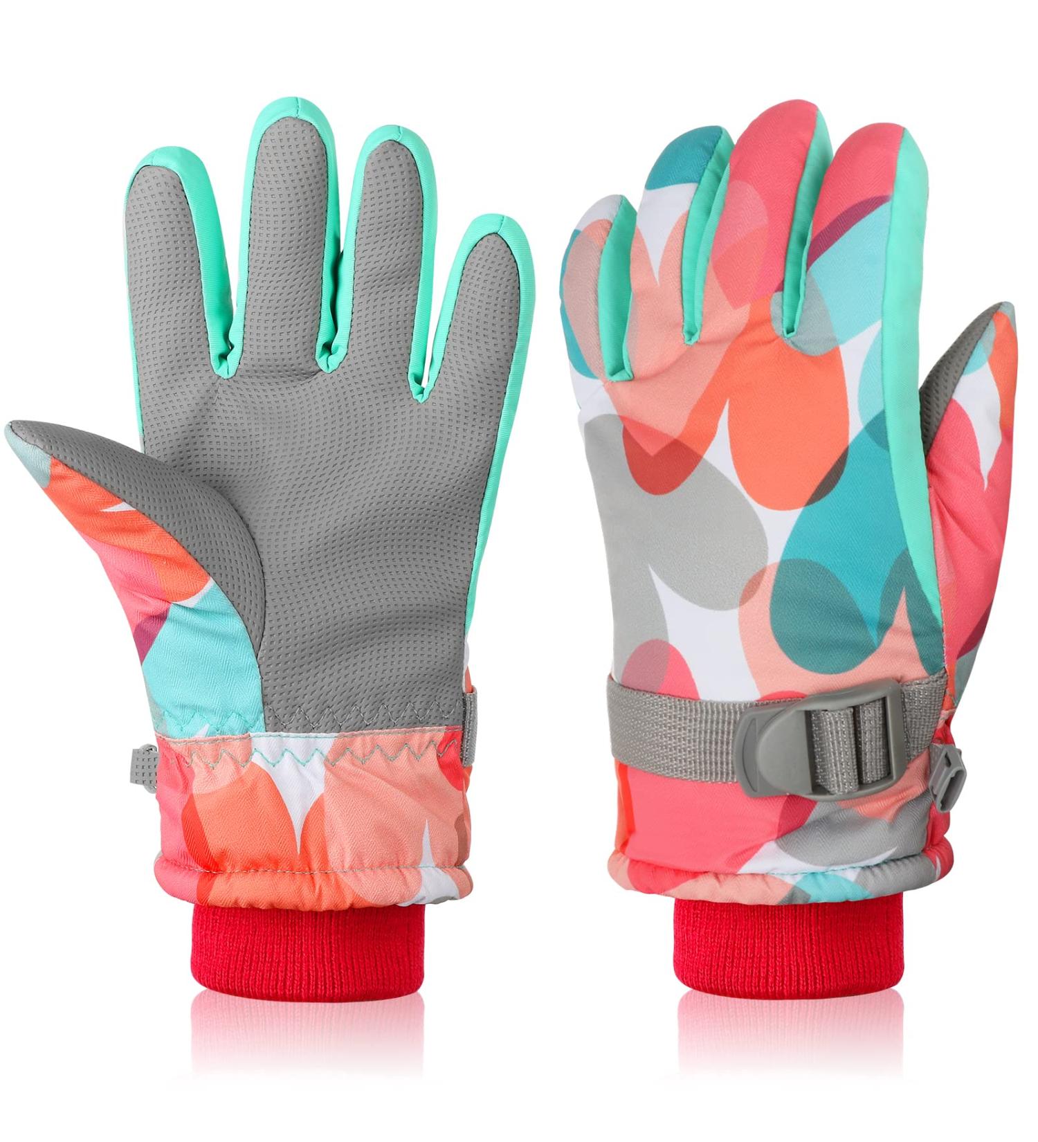 NAWOD Kids Winter Ski Gloves | Waterproof & Warm Mittens for Skiing & Cycling | Adjustable Snow Finger Gloves for Boys & Girls (10-12 Years) - Outdoor Winter Gear - Buy Online on GoSupps.com