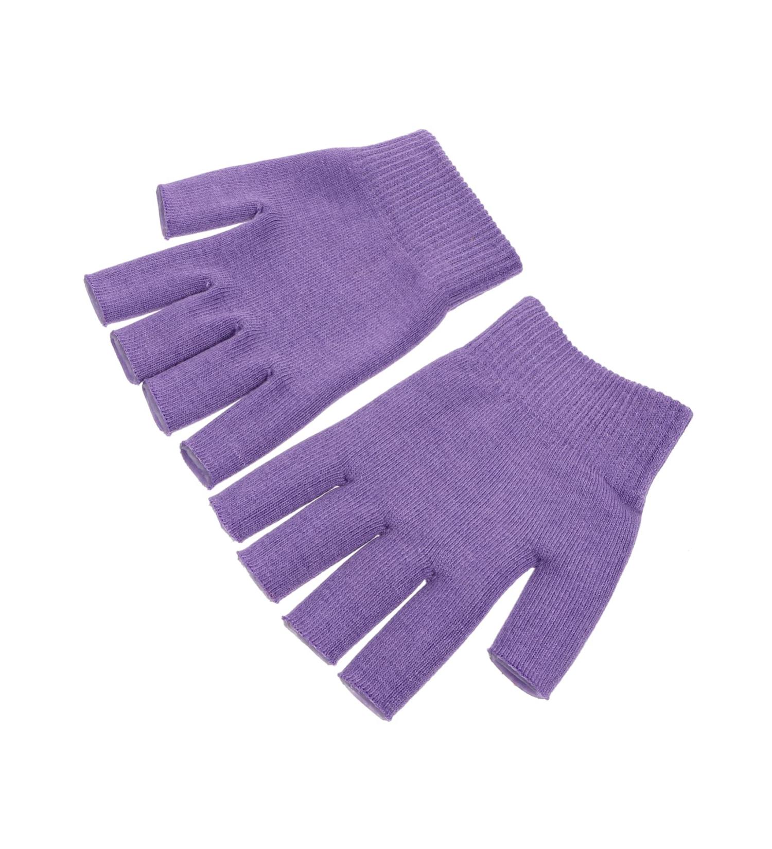 FRCOLOR 1 Pair Gel Moisturizing Gloves Night Gloves moisturizing Half Gloves Mens Mittens with Fingers Ladies Mittens Silk Mens Lotion Beauty Care Gloves Hand use Purple Dipping Miss Sock - Buy Online on GoSupps.com