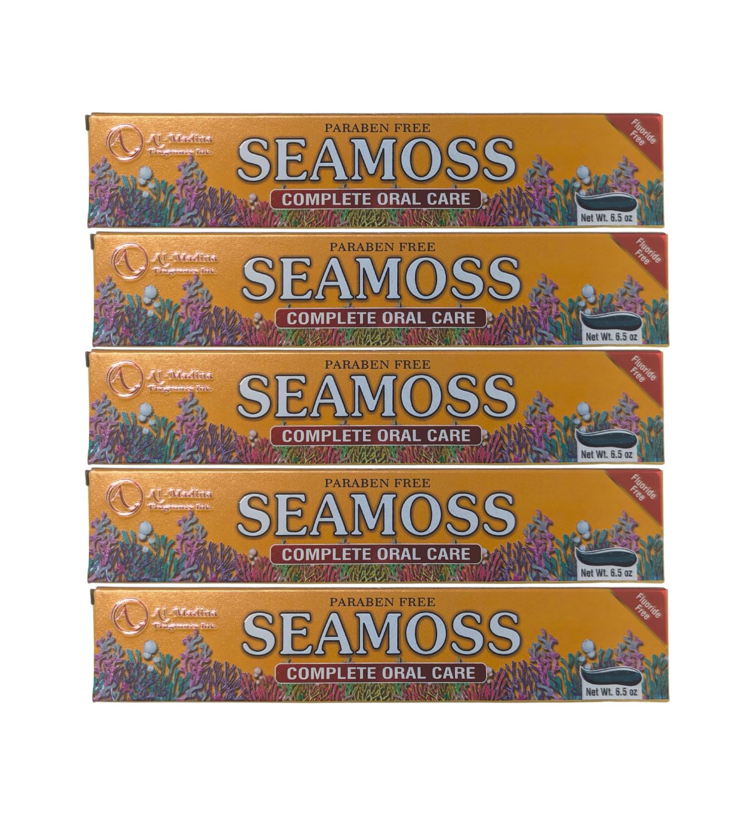 Infinix Seamoss Toothpaste with Clove Tea-Tree Neem Babool and Eucalyptus Oils - Paraben Free & Refreshing Oral Care for Sensitive Teeth - Halal - Pack of 5 - Buy Online on GoSupps.com