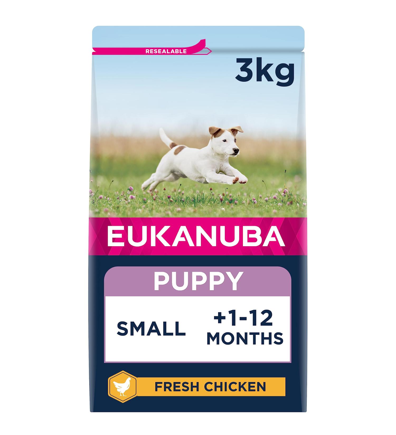 Eukanuba Complete Dry Dog Food for Puppy Small Breeds with Fresh Chicken 3 kg S Breed Chicken 3 kg (Pack of 1) - Buy Online on GoSupps.com