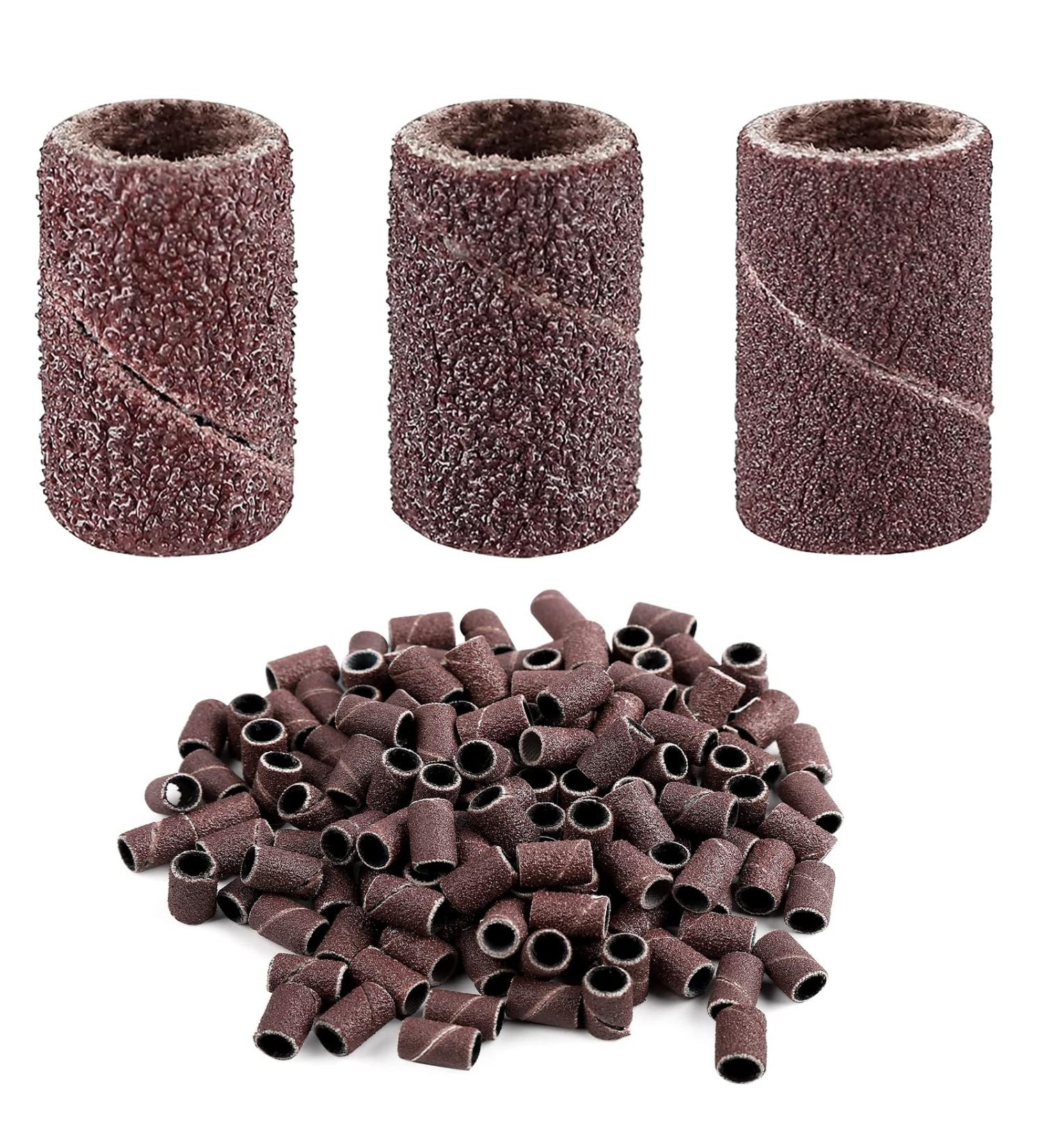 AISEELY Sanding Bands Pack Nail Sanding Bands for Nail Drill Bit 150pcs 80# 120# 180# Grit Electric Nail Drill Sanding Bands for Manicure & Pedicure Each Size 50pcs black - Buy Online on GoSupps.com