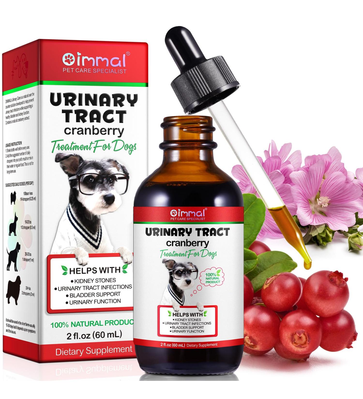 Urinary Support for Dogs - Natural Supplement for Kidney Stones Bladder Health & UTI Prevention - Promotes Urinary Function & Normal pH - 2.02fl oz - Buy Online on GoSupps.com