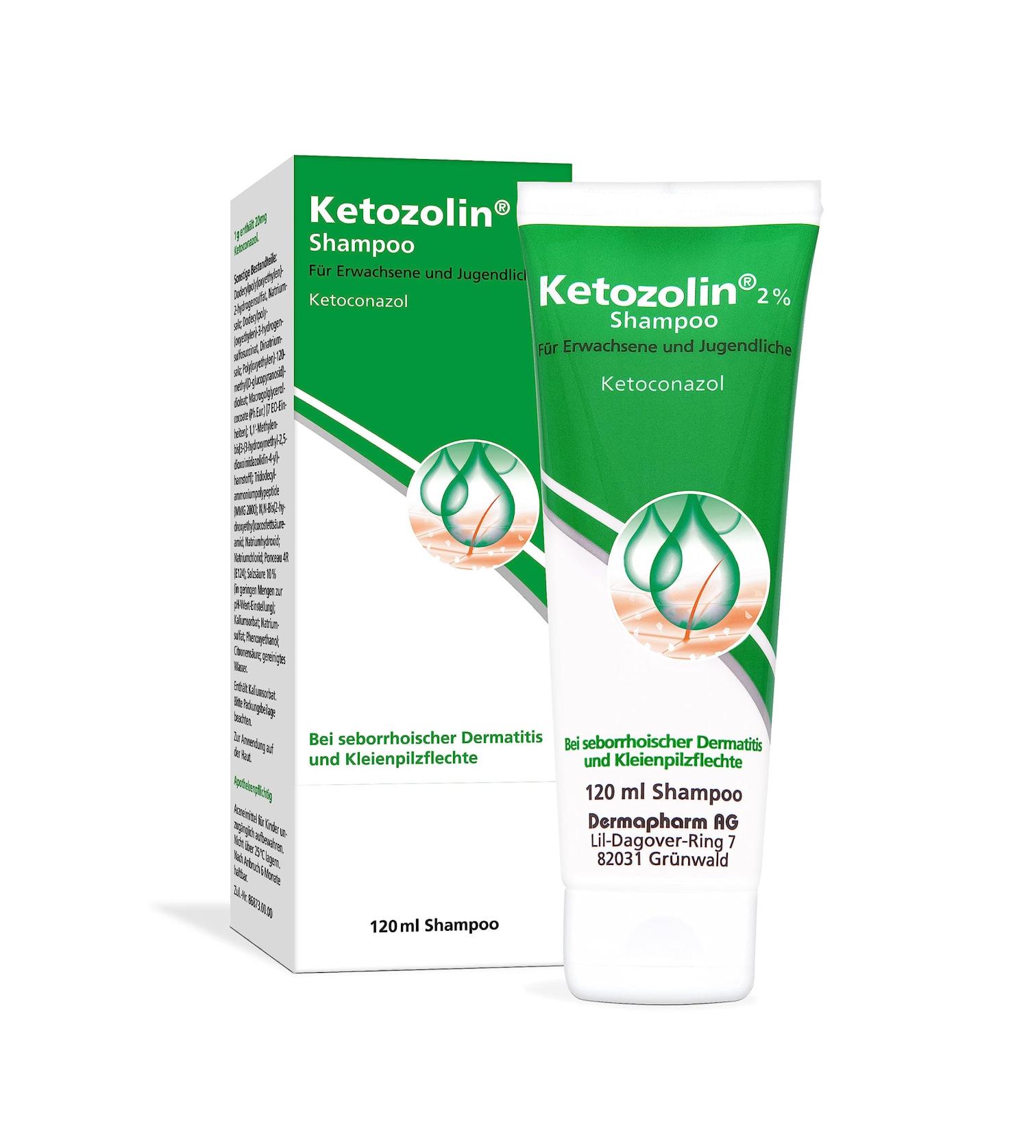 KETOZOLIN 2% Shampoo - Dermapharm AG 120 ml | Effective Anti-Dandruff Treatment | Buy Online Internationally - Buy Online on GoSupps.com
