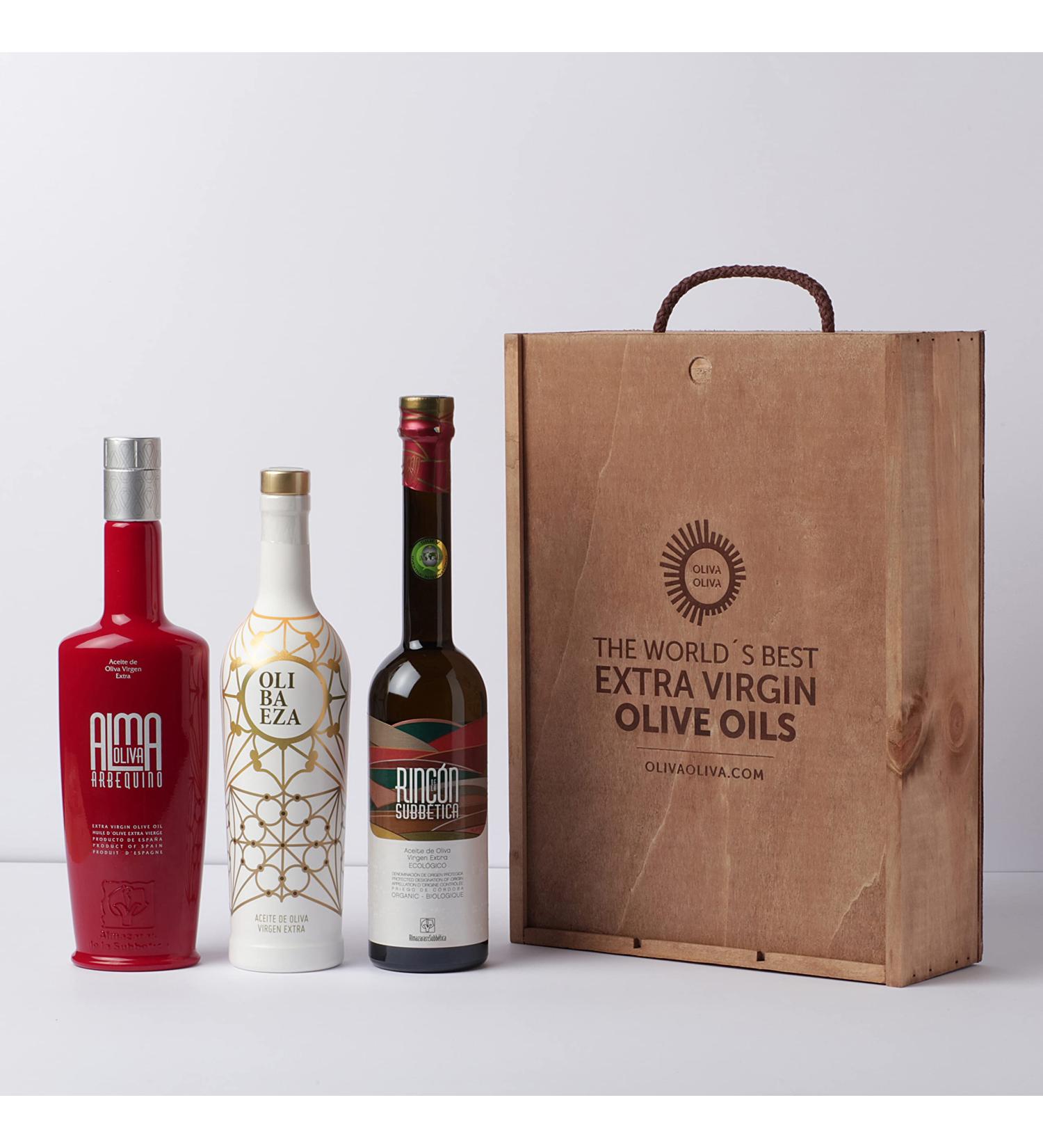 The world's best Extra Virgin Olive Oils (TOP10 of the EVOOLEUM Awards International Extra Virgin Olive Oil Quality Awards 2021) - Pack of 3 bottles of 500ml (Wooden Box) - Buy Online on GoSupps.com