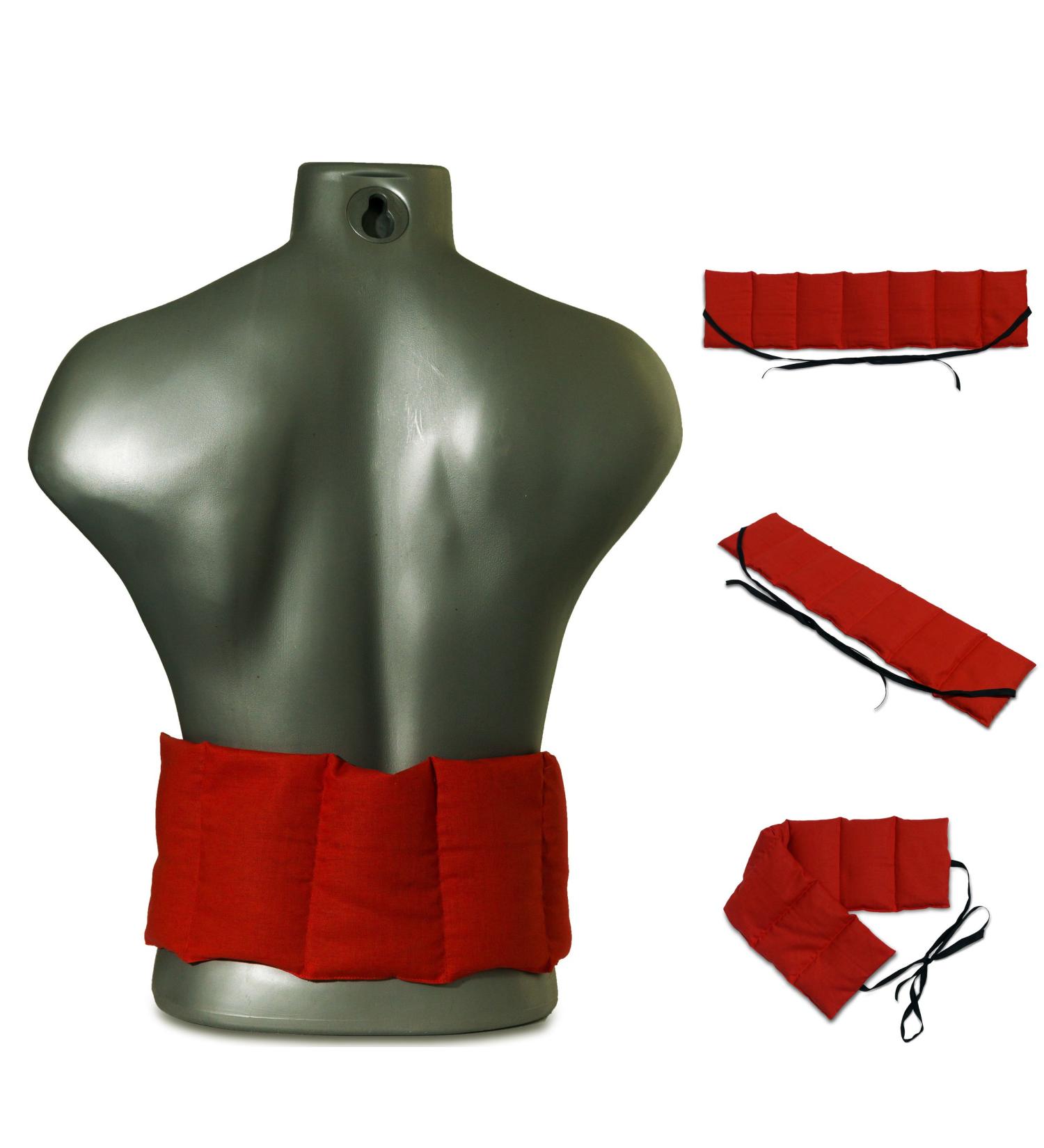 Buy Cherry Stone Pillow 7-Chamber Heat Pad | 65x15 Cherry Red Grain Pillow for Relaxation - Buy Online on GoSupps.com