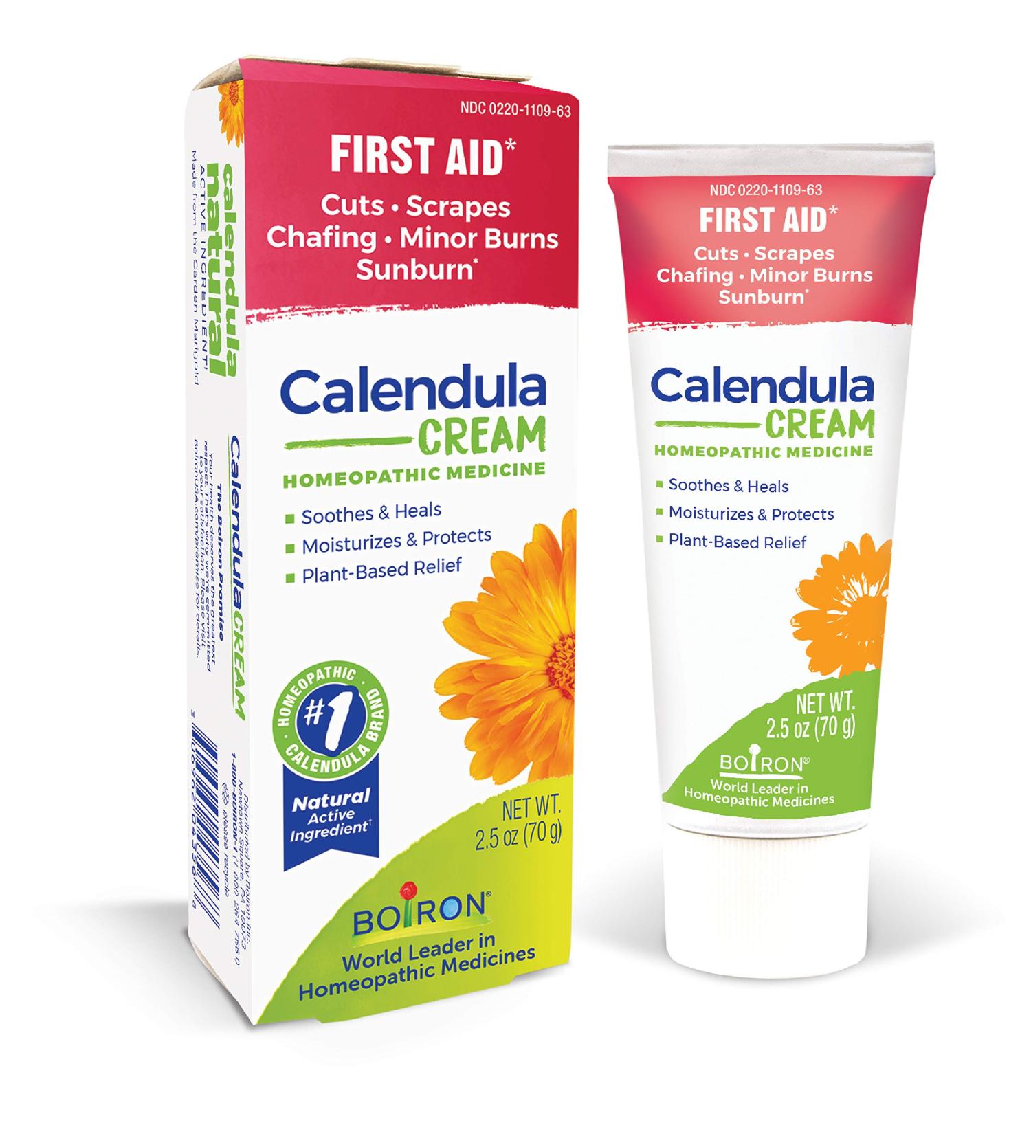 Boiron Calendula First Aid Cream 2.5 oz - Relief for Cuts, Scrapes, Chafing & Sunburn - Buy Online on GoSupps.com