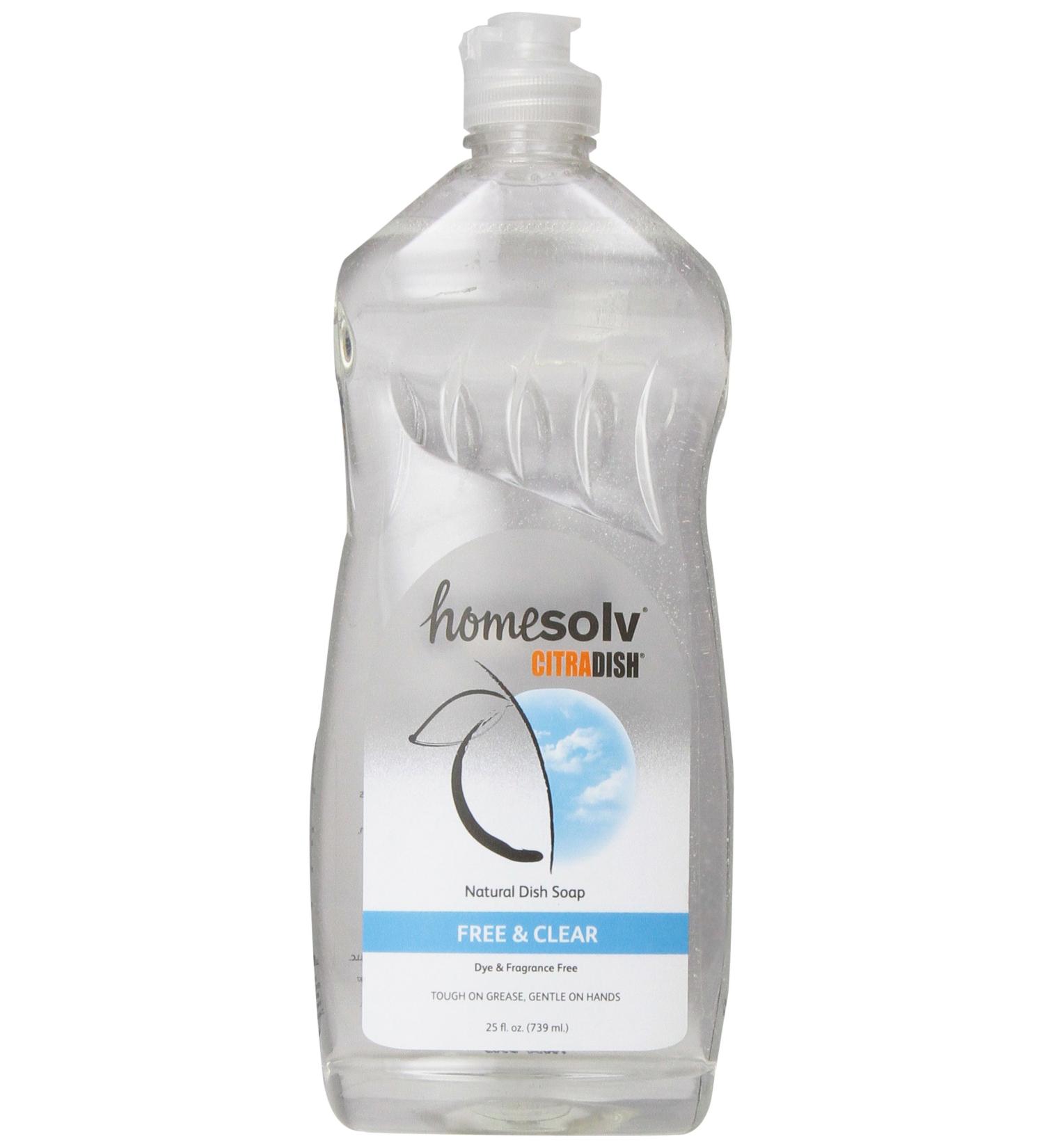 Homesolv Dishwashing Liquid Free & Clear - 25 Fl Oz | Eco-Friendly, Fragrance-Free Cleaning - Buy Online on GoSupps.com