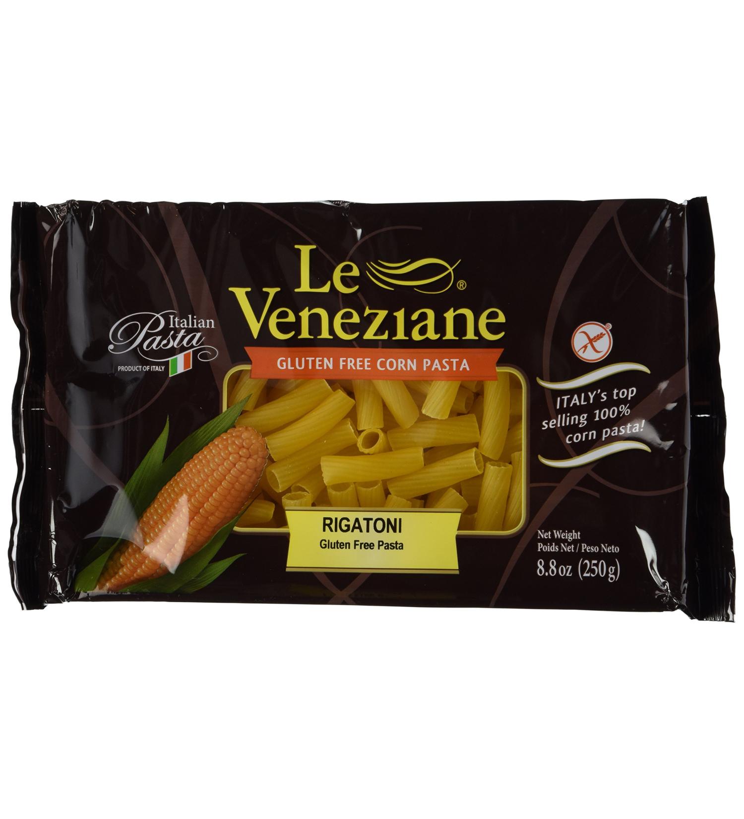 Le Veneziane Gluten-Free Rigatoni Pasta - 4 Pack (8.8 oz each) - Buy Online on GoSupps.com