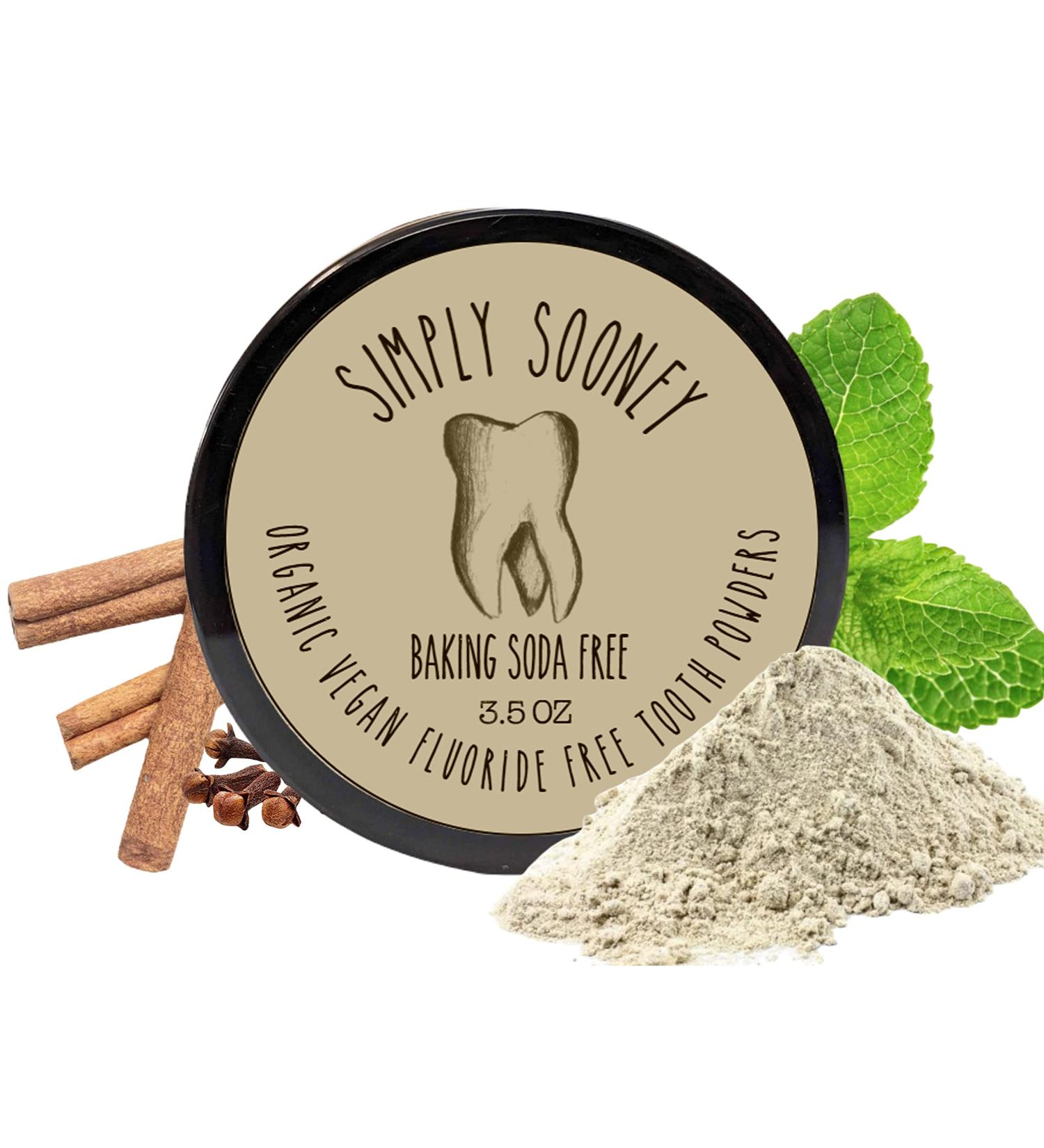Organic Vegan Tooth Powder - Fluoride Free Baking Soda Free Cinnamon & Clove Flavor | 6 Month Supply - Buy Online on GoSupps.com