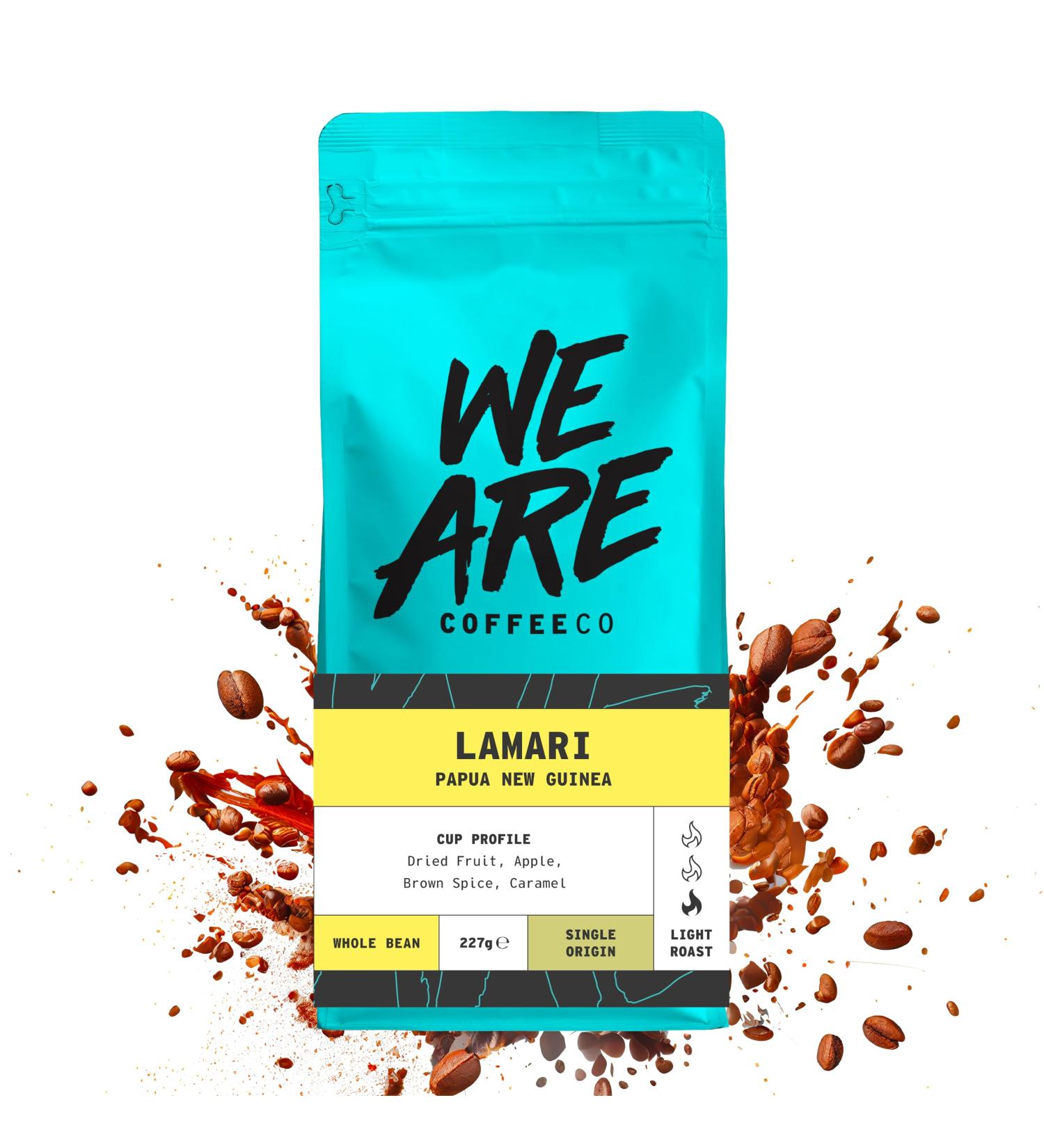 Coffee Beans 227g Bag Whole Bean Coffee Papua New Guinea Coffee Beans Caramel & Fruits Notes 100% Arabica Light Roast Speciality Freshly Roasted Single Origin (We Are Coffee Co) Whole Bean 227 g (Pack of 1) - Buy Online on GoSupps.com