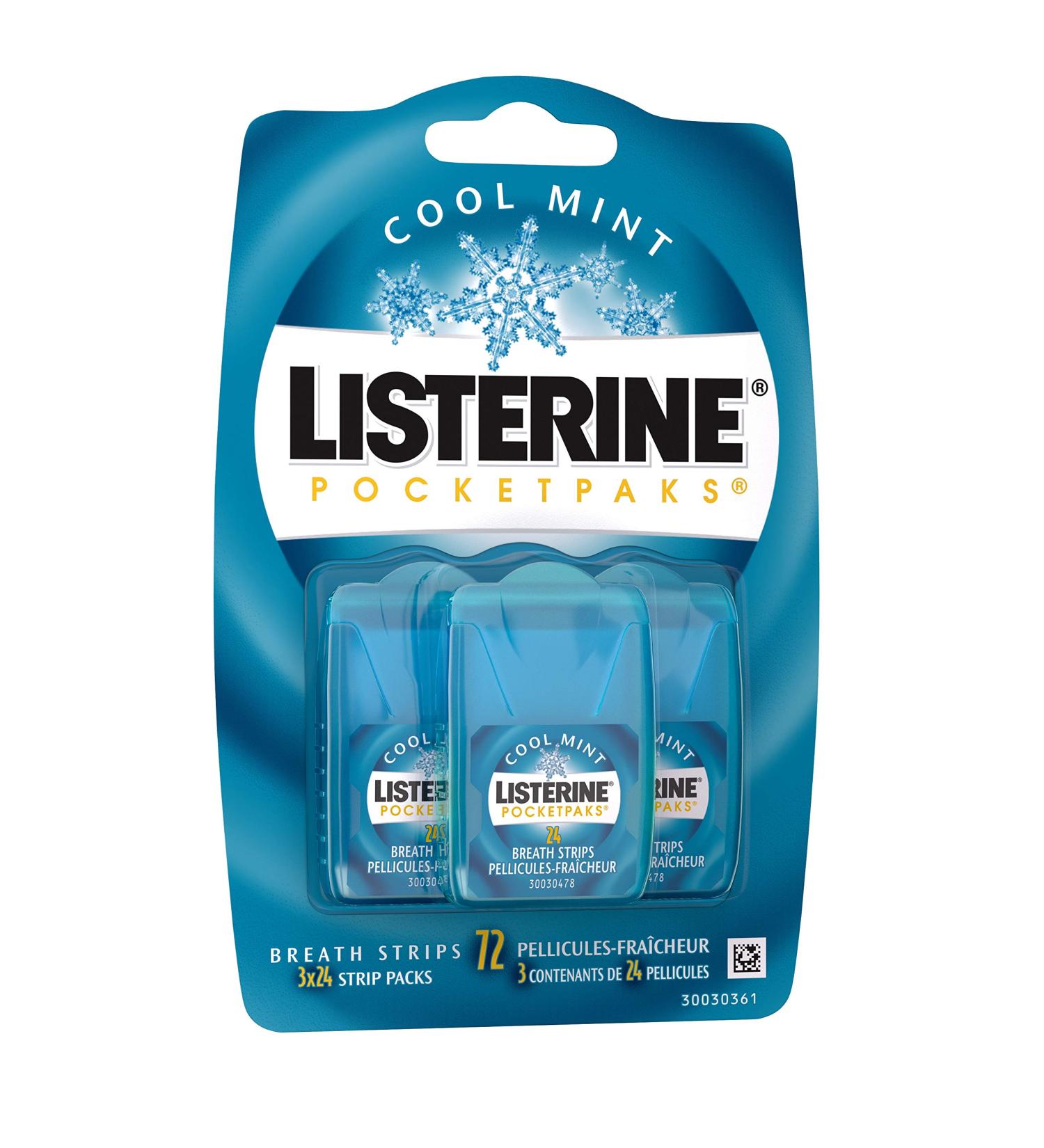 Buy Listerine PocketPaks Breath Strips Cool Mint - 72 Count (Pack of 2) | Fresh Breath on the Go | International Shipping - Buy Online on GoSupps.com