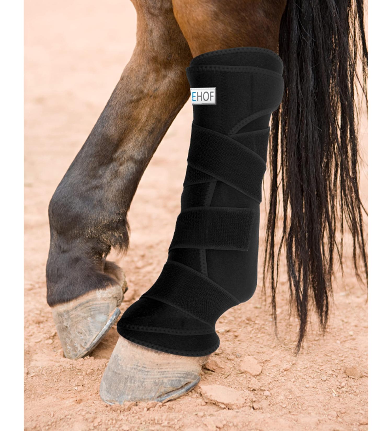 IceHOF Cooling Gaiters for Horses | 4-Piece Set with Removable Cooling Packs & Washable Bandage | Comfortable & Protective Gaiter - Buy Online on GoSupps.com