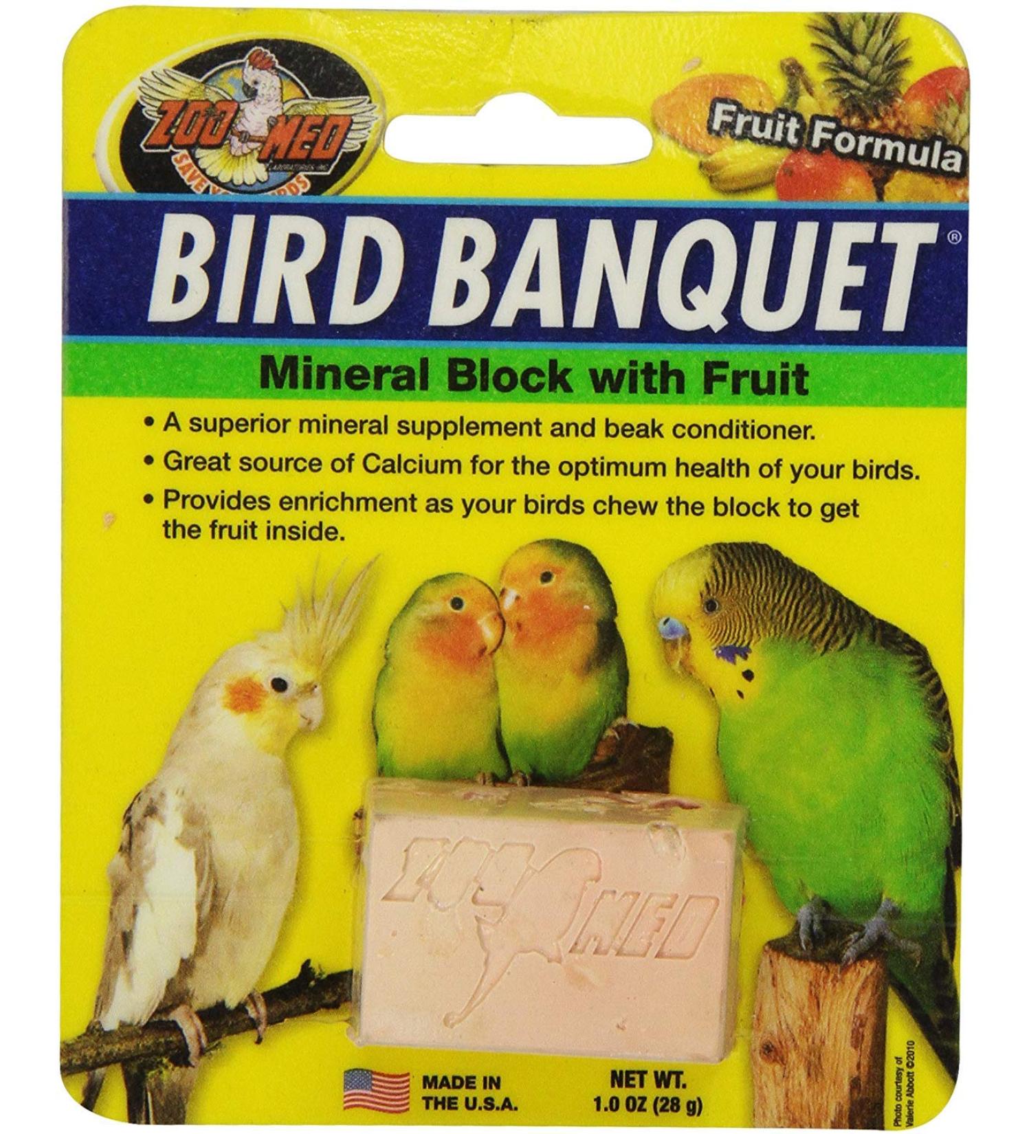Zoo Med Laboratories Bird Banquet Fruit Mineral Blocks, Small (3 Pack)
