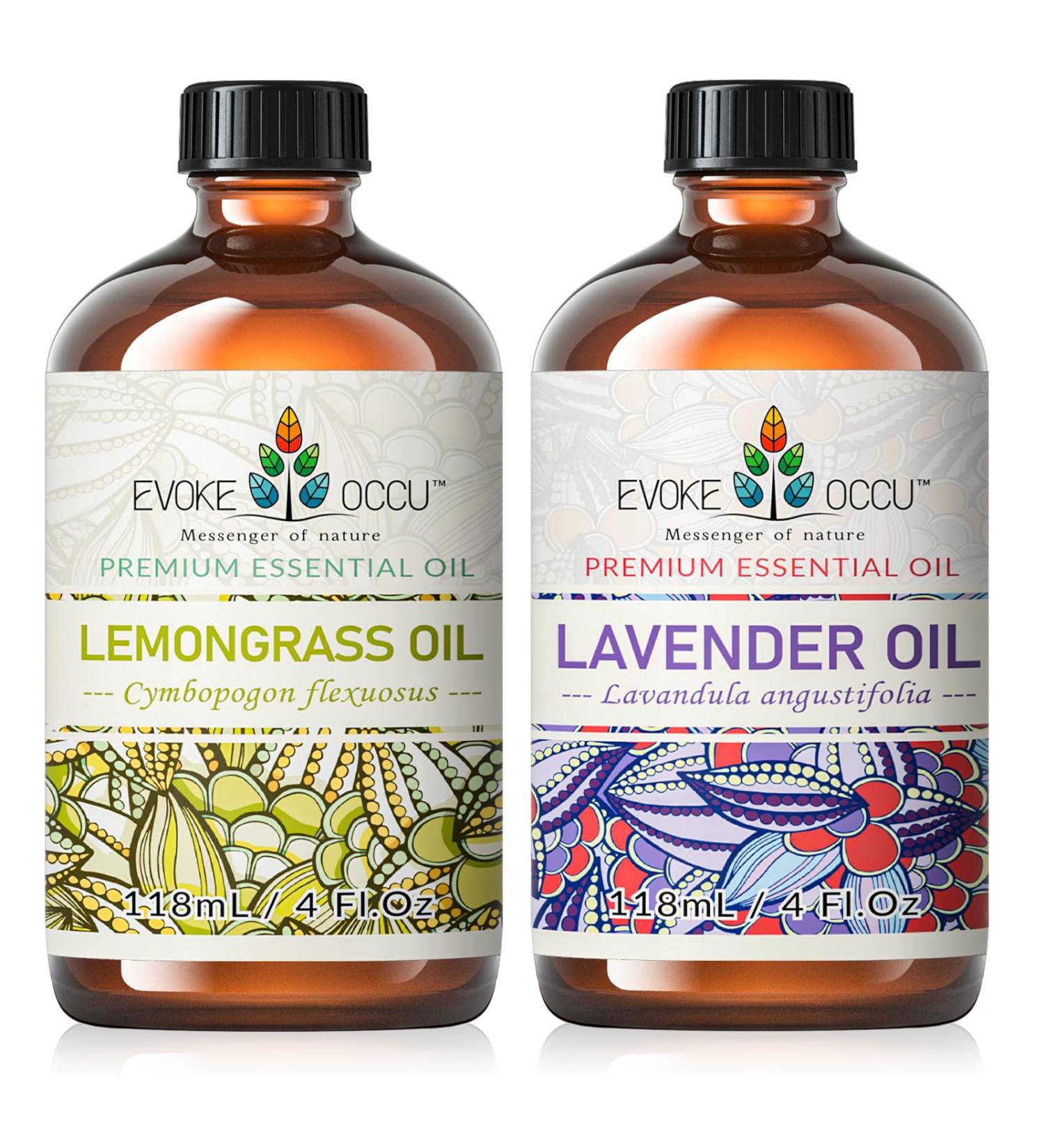 EVOKE OCCU Lemongrass Essential Oil and Lavender Essential Oil - 4 Fl Oz - Buy Online on GoSupps.com