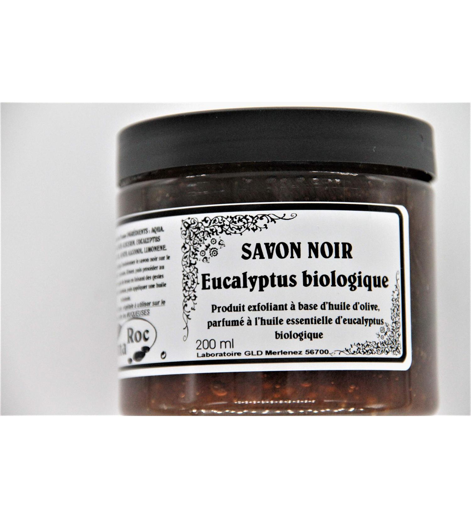 Natural black soap 200g jar made in France, natural cosmetics