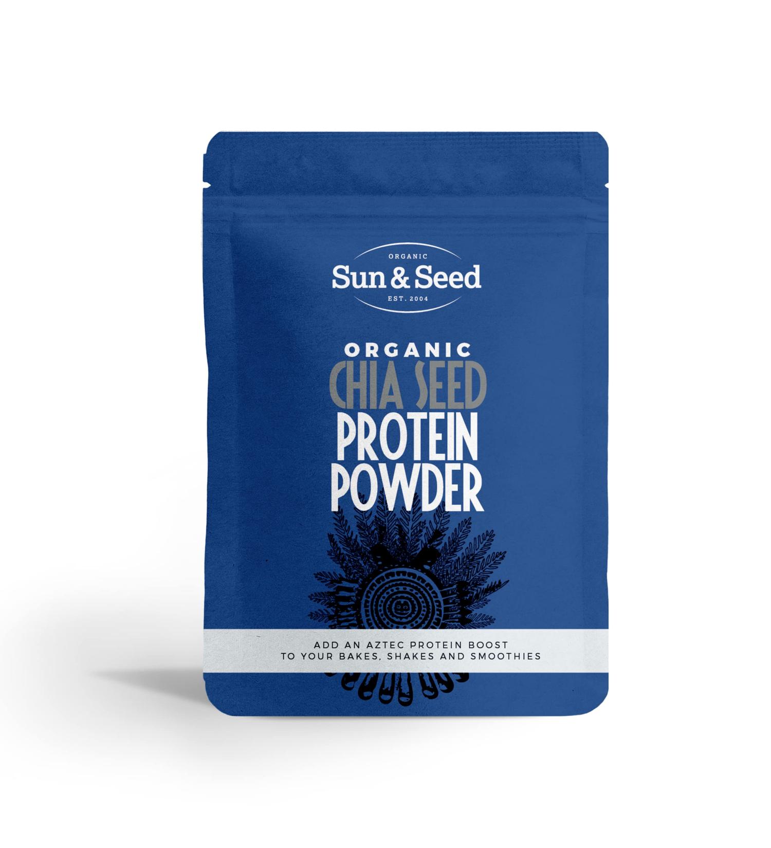 Sun & Seed Organic Chia Seed Protein Powder - 300g - High Fiber, Plant Based, Vegan-Friendly - Buy Online on GoSupps.com