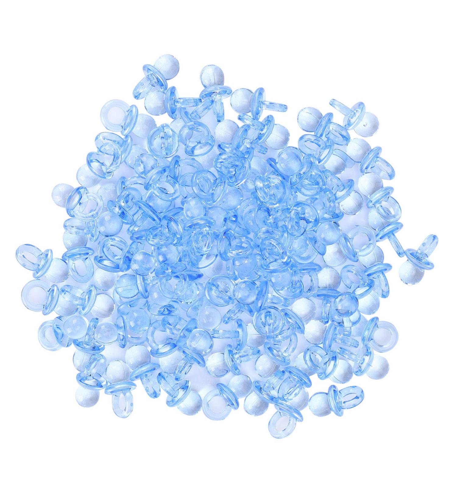 200 Pieces Blue Acrylic Pacifier Accessories - Mini Baptism & Baby Birthday Decorations | Perfect Gift Item - Buy Online on GoSupps.com