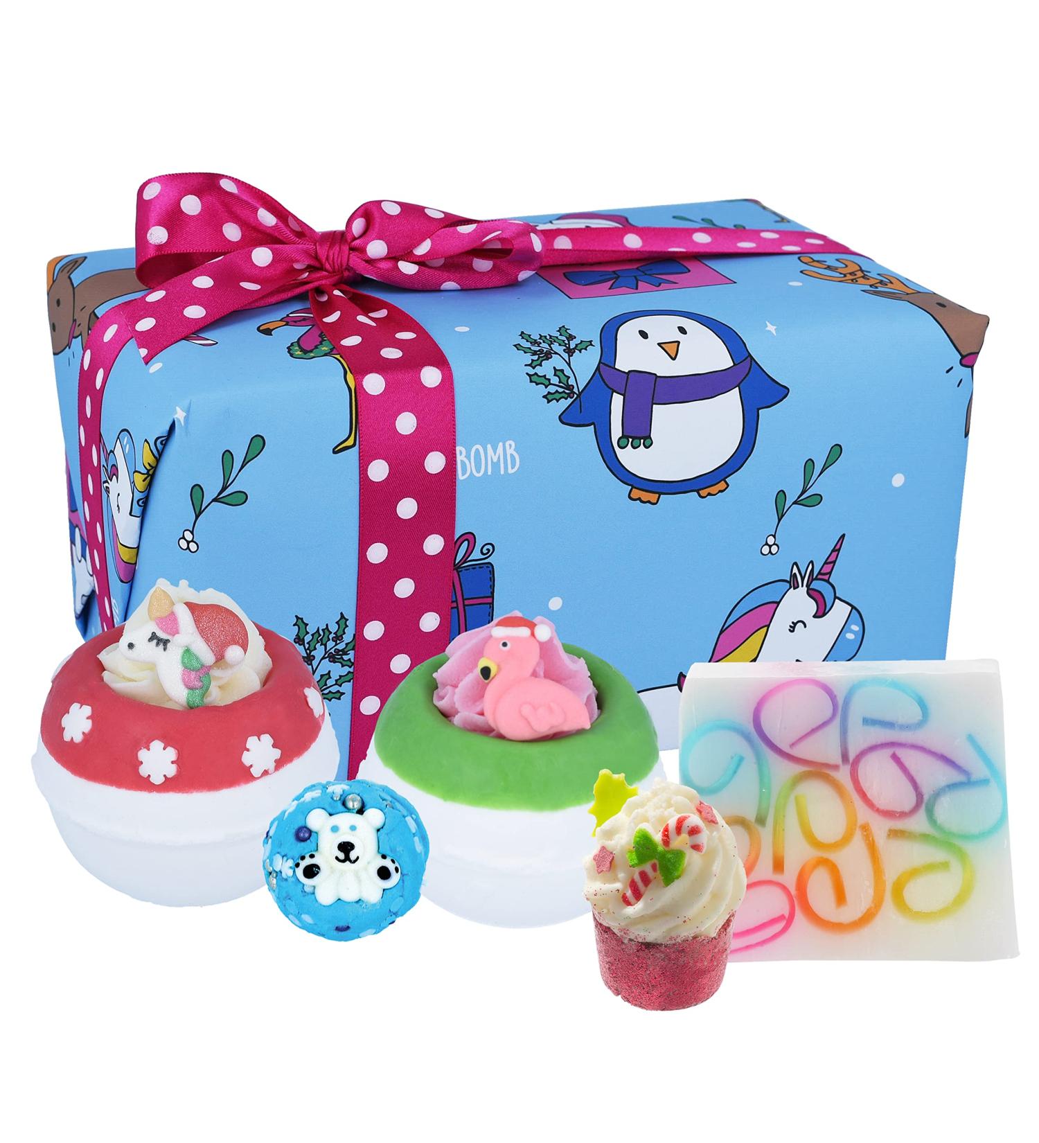 Bomb Cosmetics Crazy Christmas Festive Animal Themed Bath and Body Gift Set Contains 5 Pieces 500 g - Buy Online on GoSupps.com
