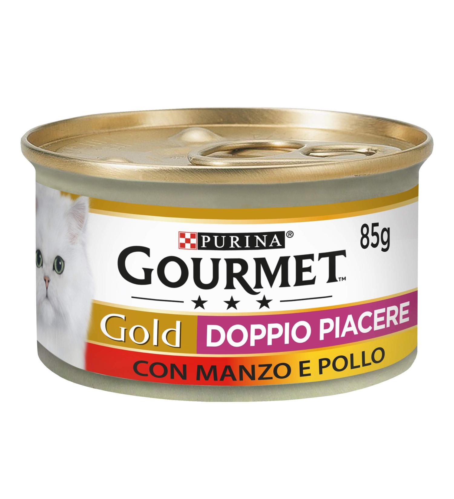 Purina Gourmet Gold Double Pleasure Wet Cat Food - Beef & Chicken 24 Cans (85g) - Premium Cat Nutrition - Buy Online on GoSupps.com
