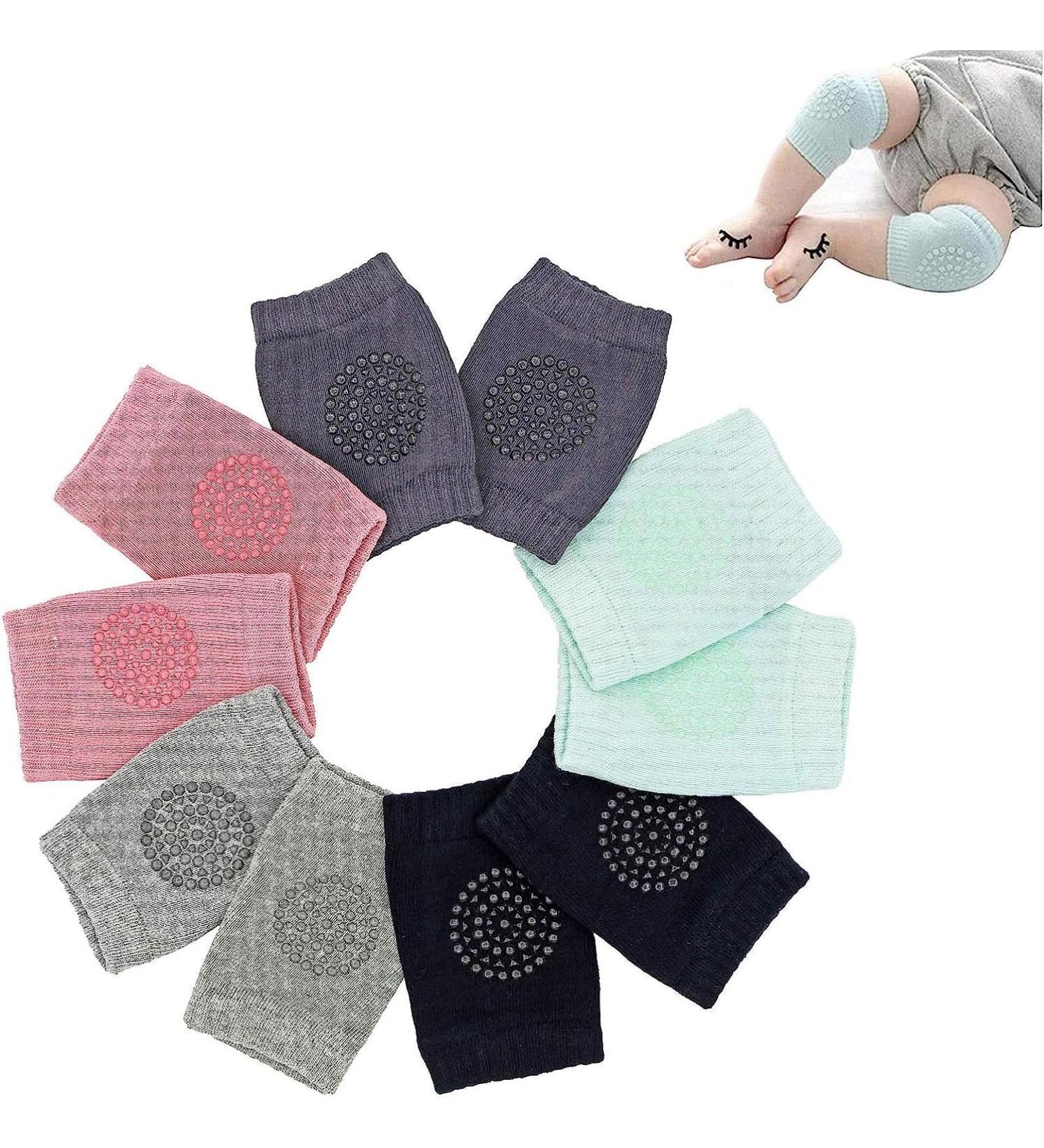 Hidetex Baby Knee Pads - 5 Pairs Infant Crawling Kneepads, Adjustable Anti-Slip Leg Warmers for Unisex Toddlers - Buy Online on GoSupps.com