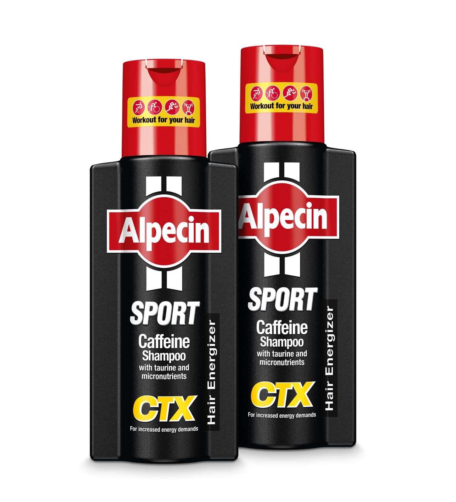 Dr AS Alpecin Sport Caffeine Shampoo CTX with Taurine 2x 250ml Natural Hair Growth for Men Energizer for strong hair Hair care for men Made in Germany - Buy Online on GoSupps.com