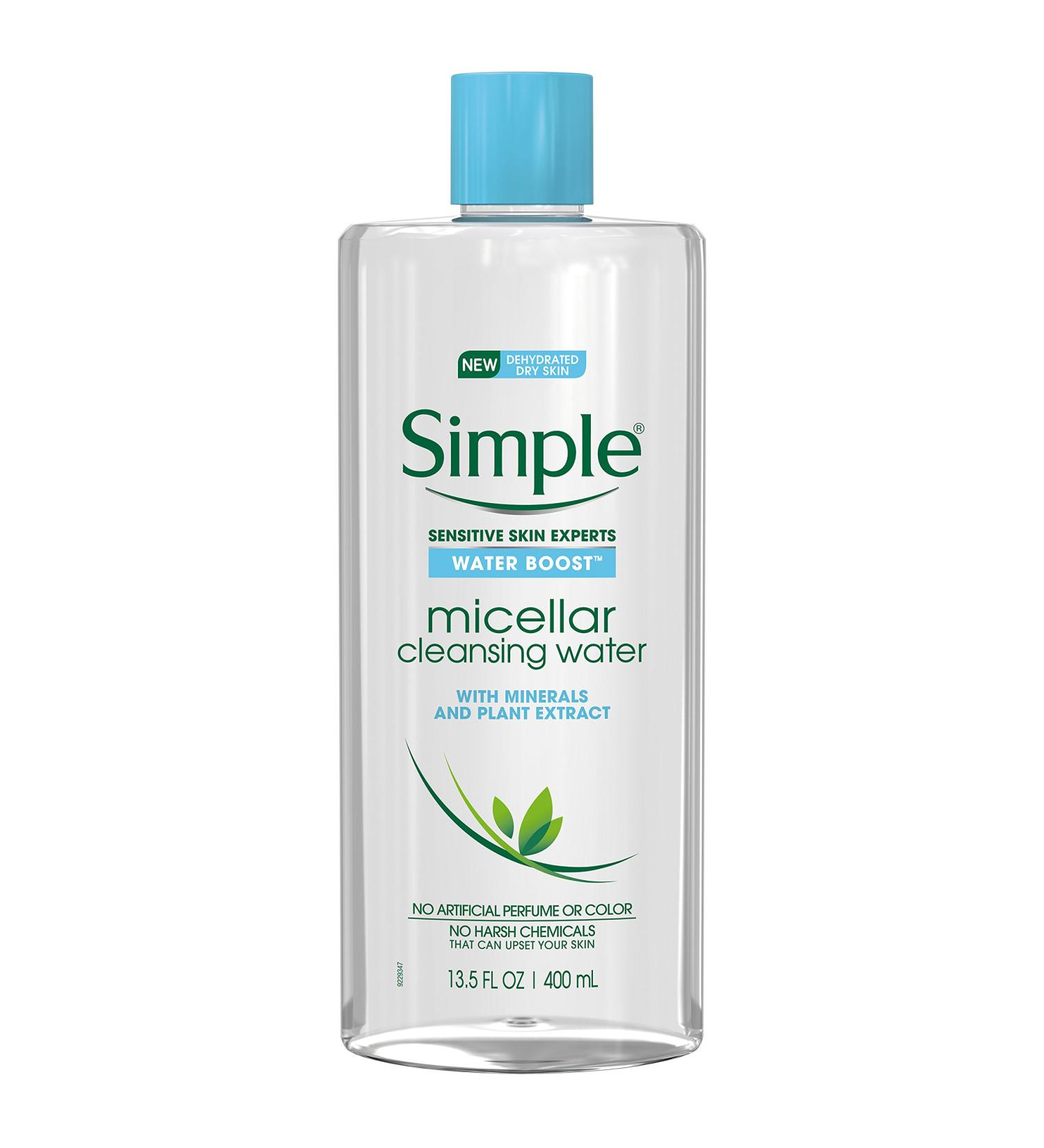 Simple Water Boost Micellar Cleansing Water for Sensitive Skin 13.5 Fl Oz - 2 Pack - Buy Online on GoSupps.com