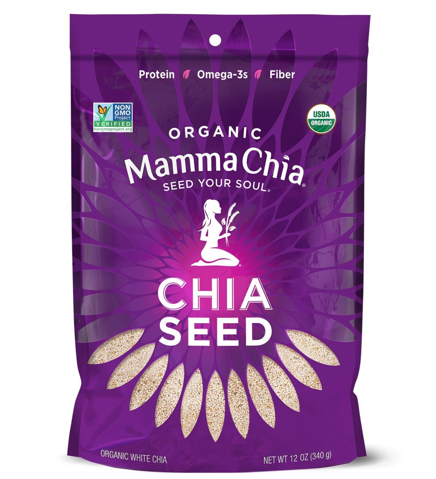 Organic Mamma Chia White Chia Seeds - 12 oz Bag | USDA Organic, Non-GMO, Vegan, Gluten-Free & Kosher Certified - Buy Online on GoSupps.com