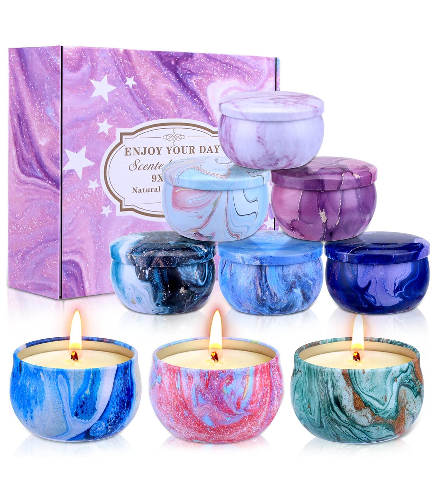 Furnizone Scented Candles Gift Set for Women - 9 Pack Aromatherapy Soy Candles for Stress Relief - Perfect Gift for Mom on Birthday, Mother's Day, Christmas, Valentine's Day - Buy Online on GoSupps.com