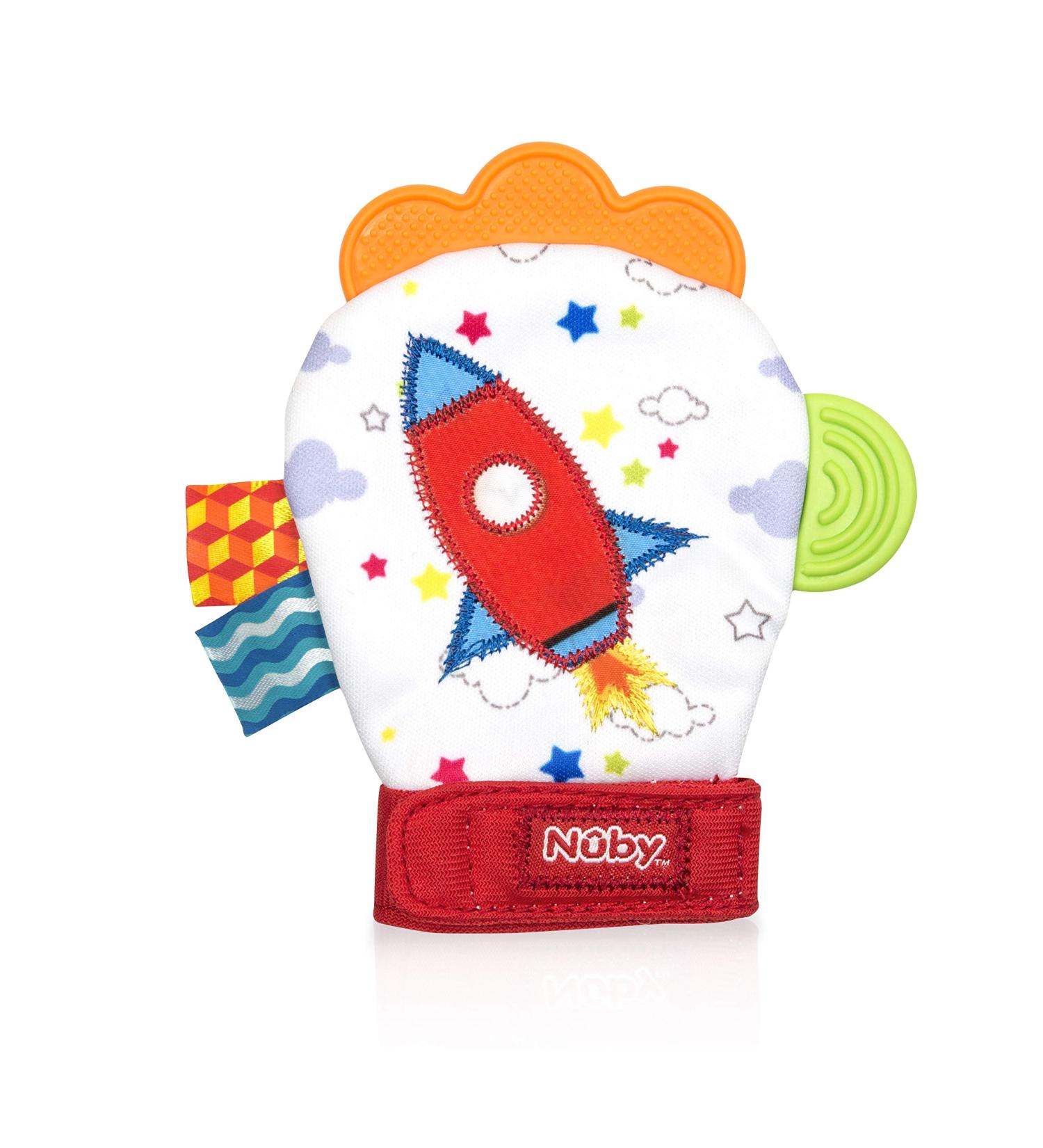 Nuby Teething Mittens - Rocket Design | Funky Baby Teether Mitts - Buy Online on GoSupps.com
