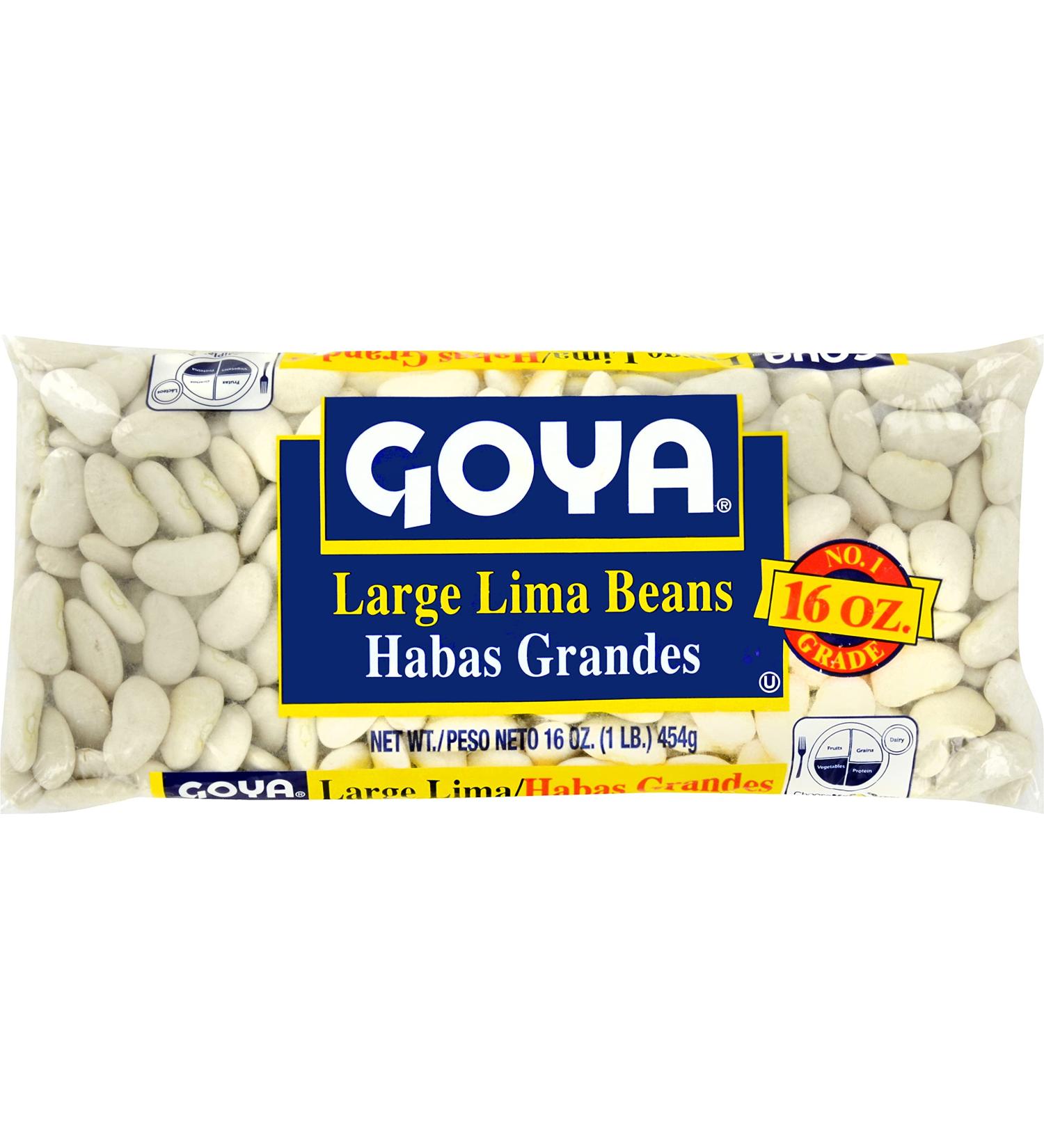 Goya Large Lima Beans 1lb - Premium Quality Dry Beans - Buy Online on GoSupps.com