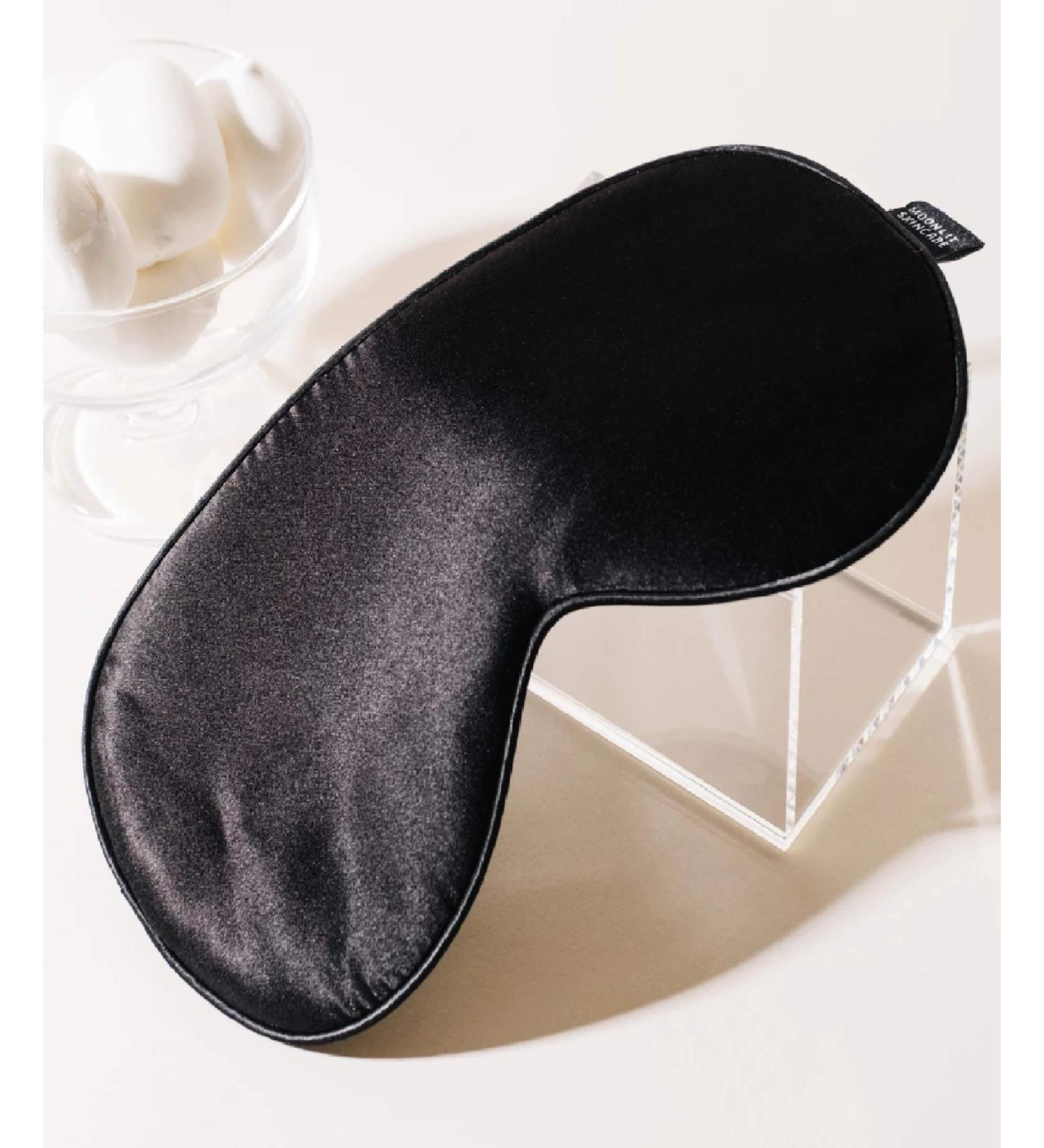 MOONLIT SKINCARE Blackout Silk Eyemask - 100% Mulberry Silk | Luxe Sleep Mask for Travel & Gifting - Buy Online on GoSupps.com