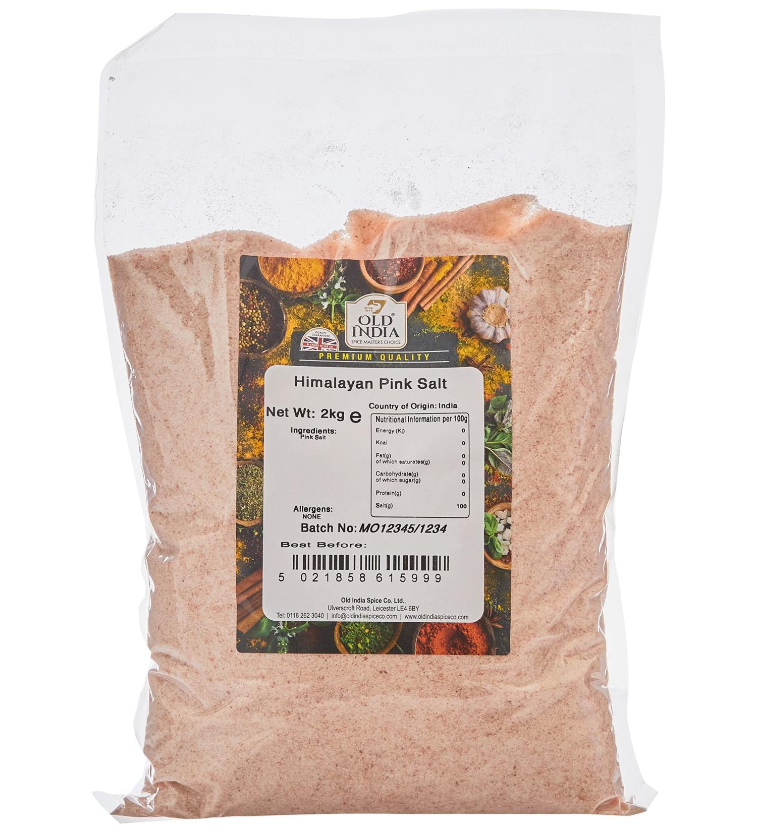 Old India Himalayan Pink Salt 2kg Salt 2 kg - Buy Online on GoSupps.com