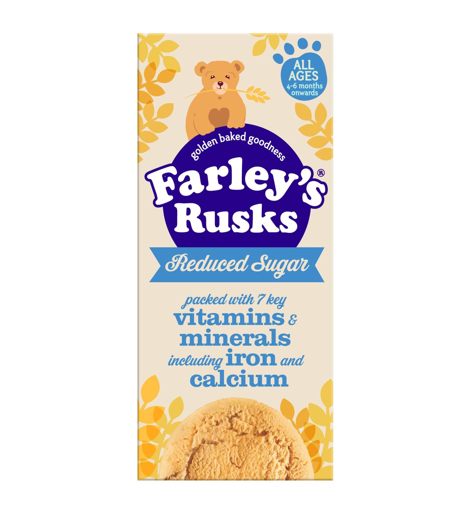 Farley's Rusks Reduced Sugar 150g | Suitable for All Ages 4-6 Months & Up - Buy Online on GoSupps.com