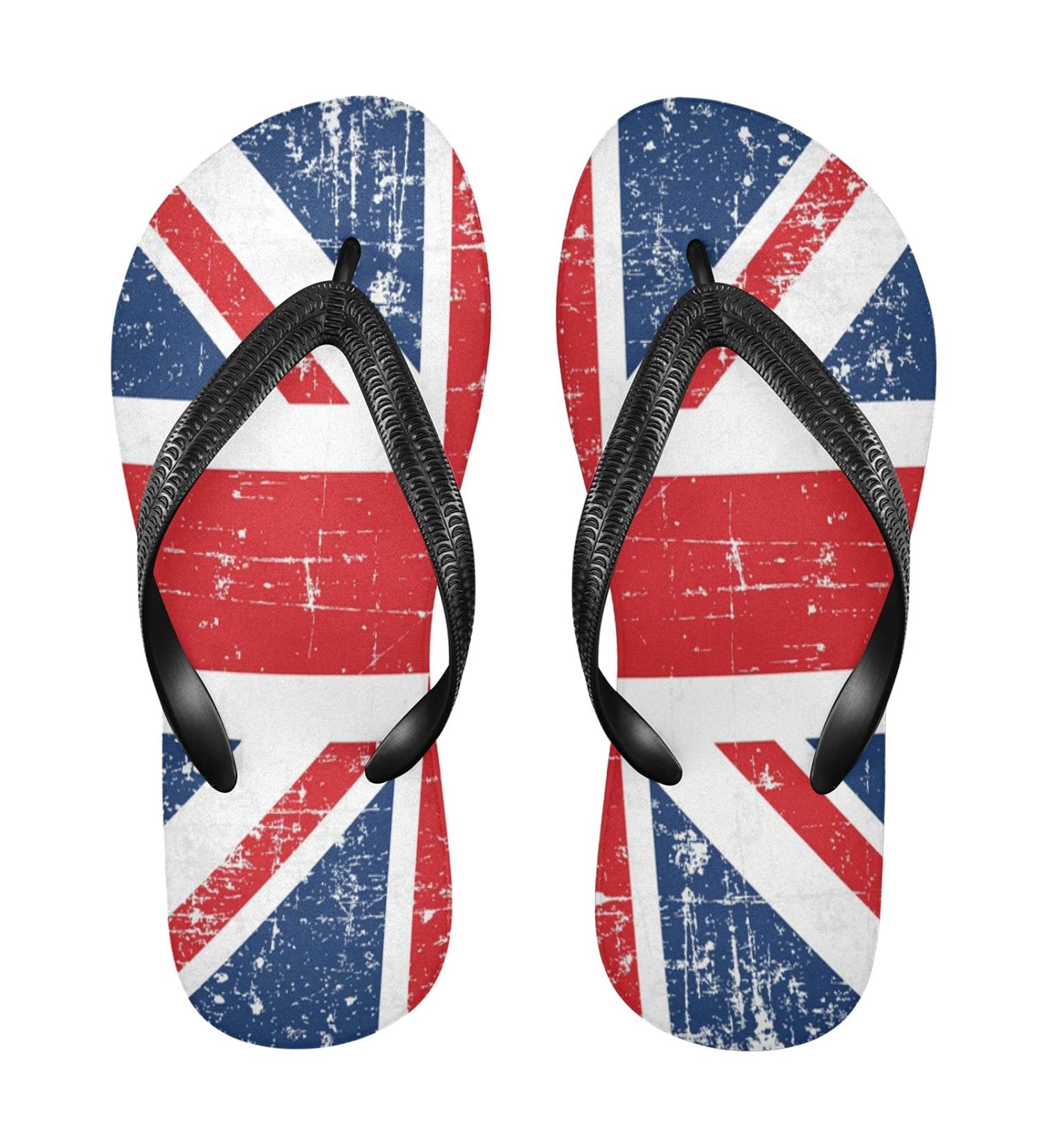 Buy Mnsruu Union Jack Flip Flops - XXL British Flag Sandals for Men & Women | Stylish Home Slippers & Travel Footwear - Buy Online on GoSupps.com