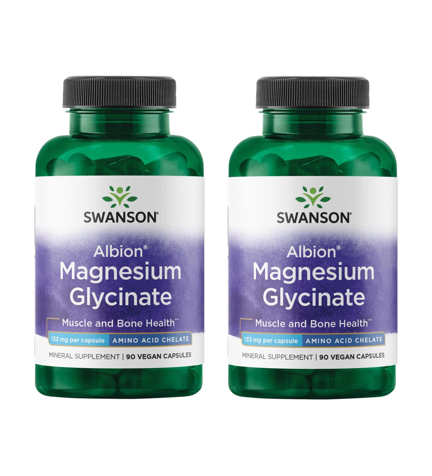Swanson Chelated Magnesium 133 Milligrams 90 Capsules (2 Pack) 90 Count (Pack of 2) - Buy Online on GoSupps.com