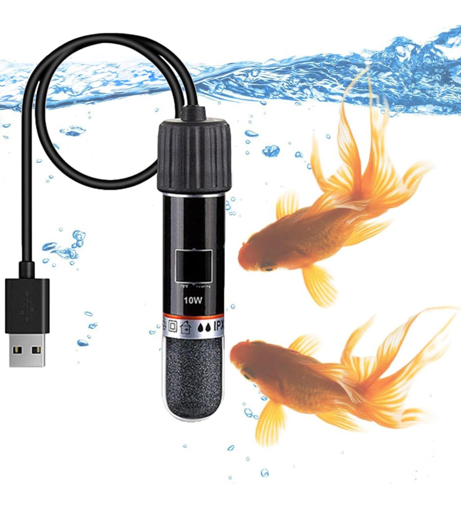10W Aquarium Heater Fish Tank Heater Mini Tank Heater Heating Rod Constant Temperature Heater USB Interface Design Rechargeable Heating Accessory for Aquarium and Small Fish Tanks - Buy Online on GoSupps.com